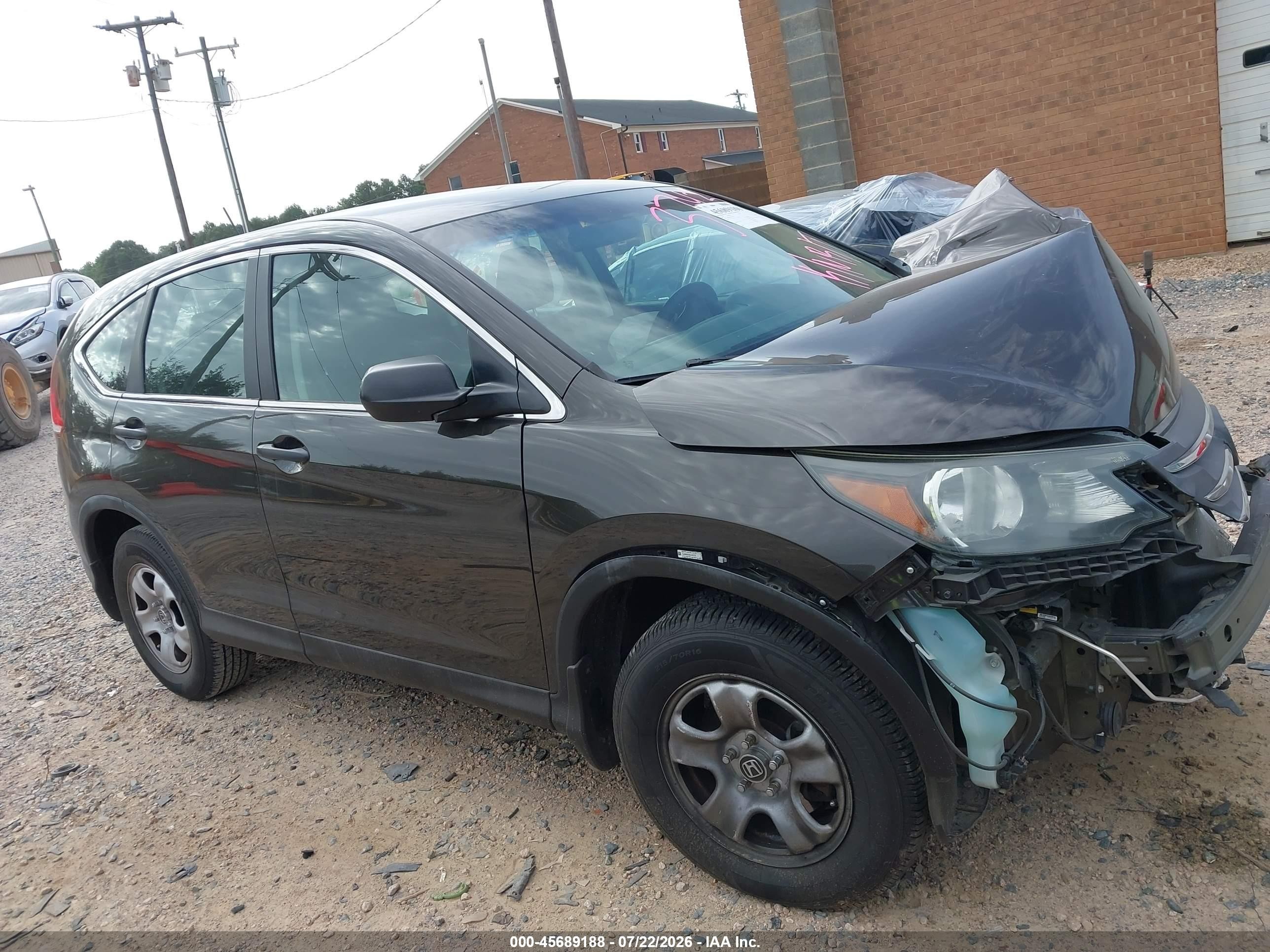 2014 Honda Cr-v Lx Gray vin: 5J6RM3H35EL013743