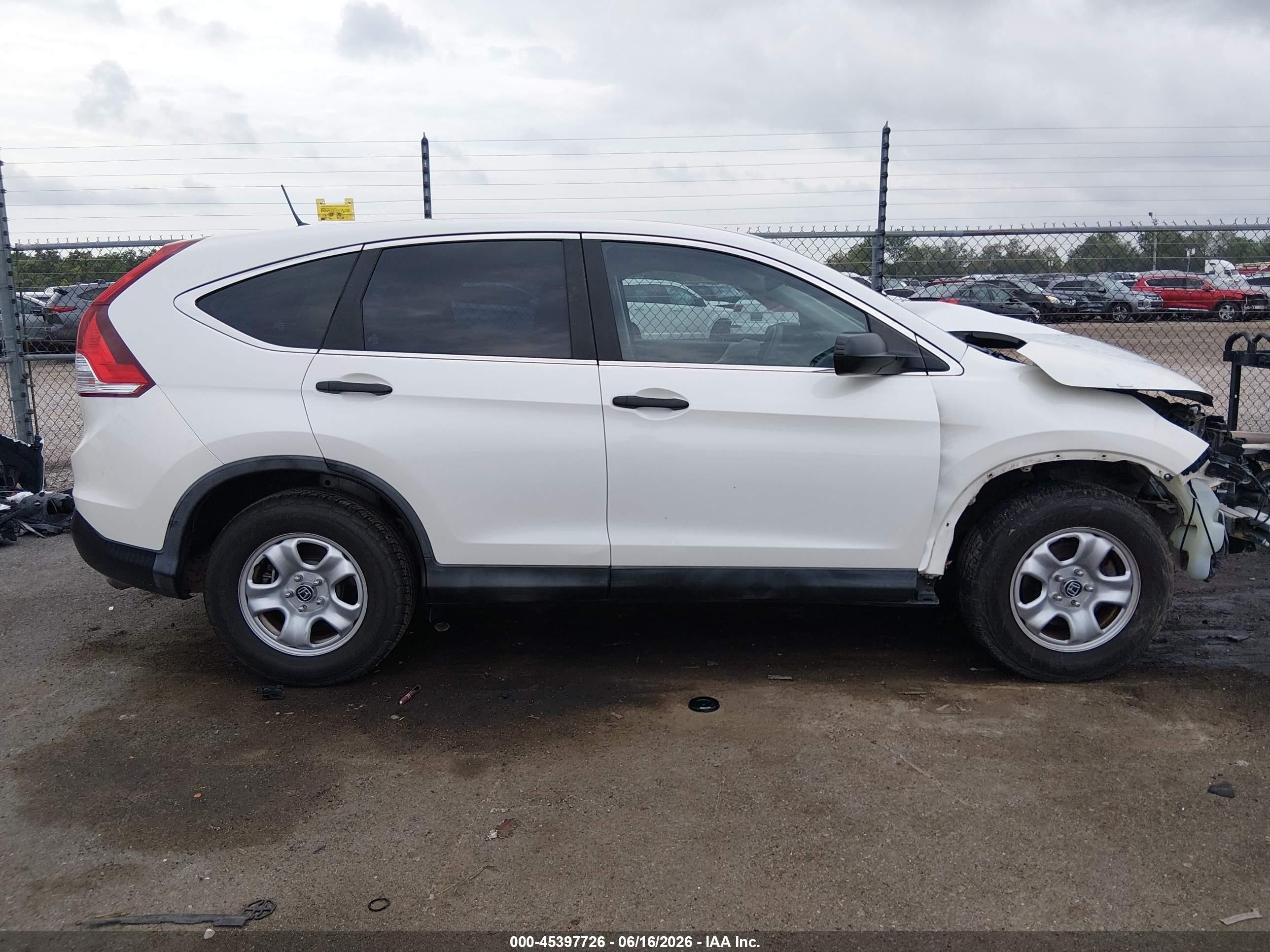 2014 Honda Cr-v Lx White vin: 5J6RM3H35EL019154
