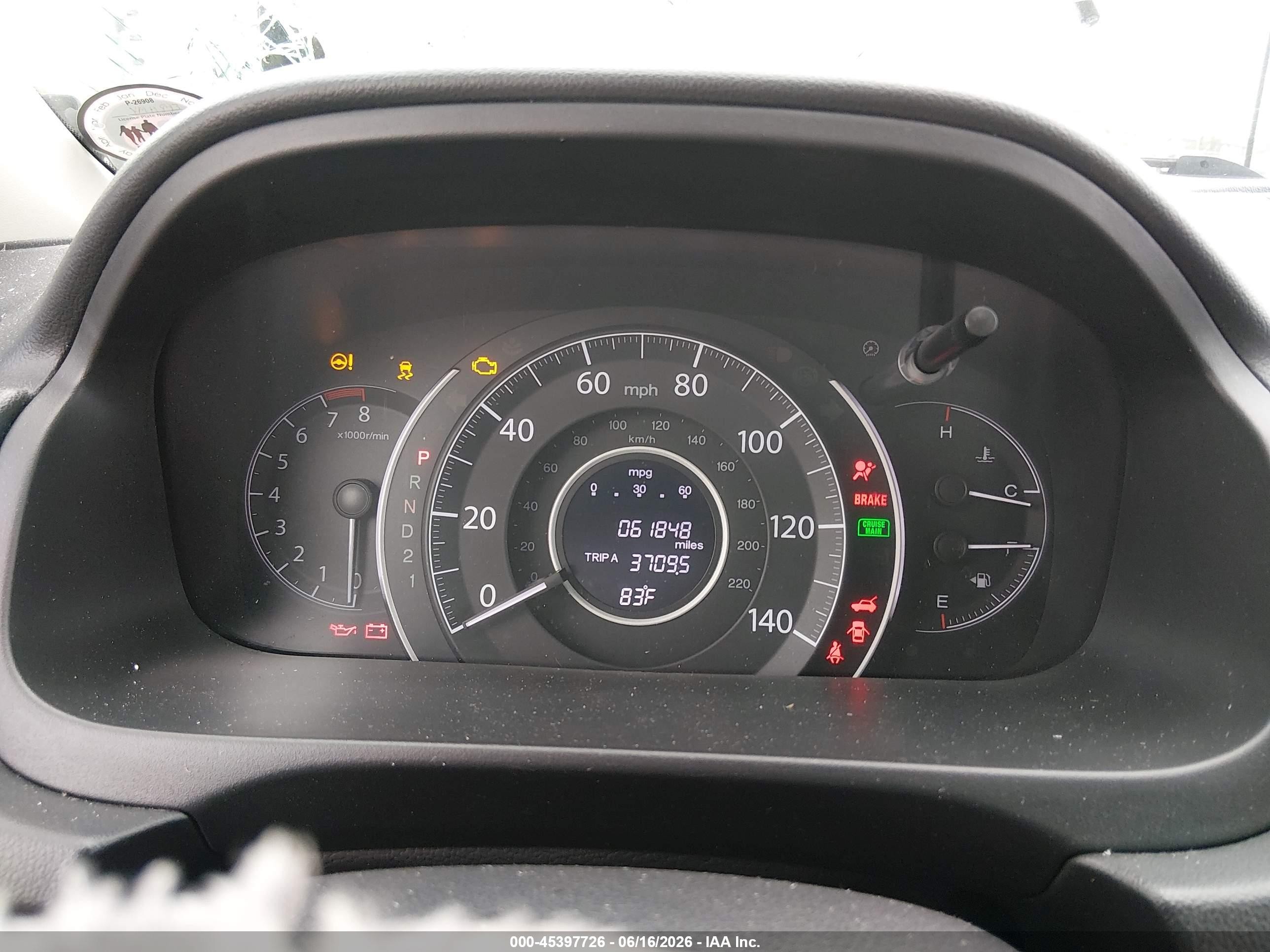 2014 Honda Cr-v Lx White vin: 5J6RM3H35EL019154