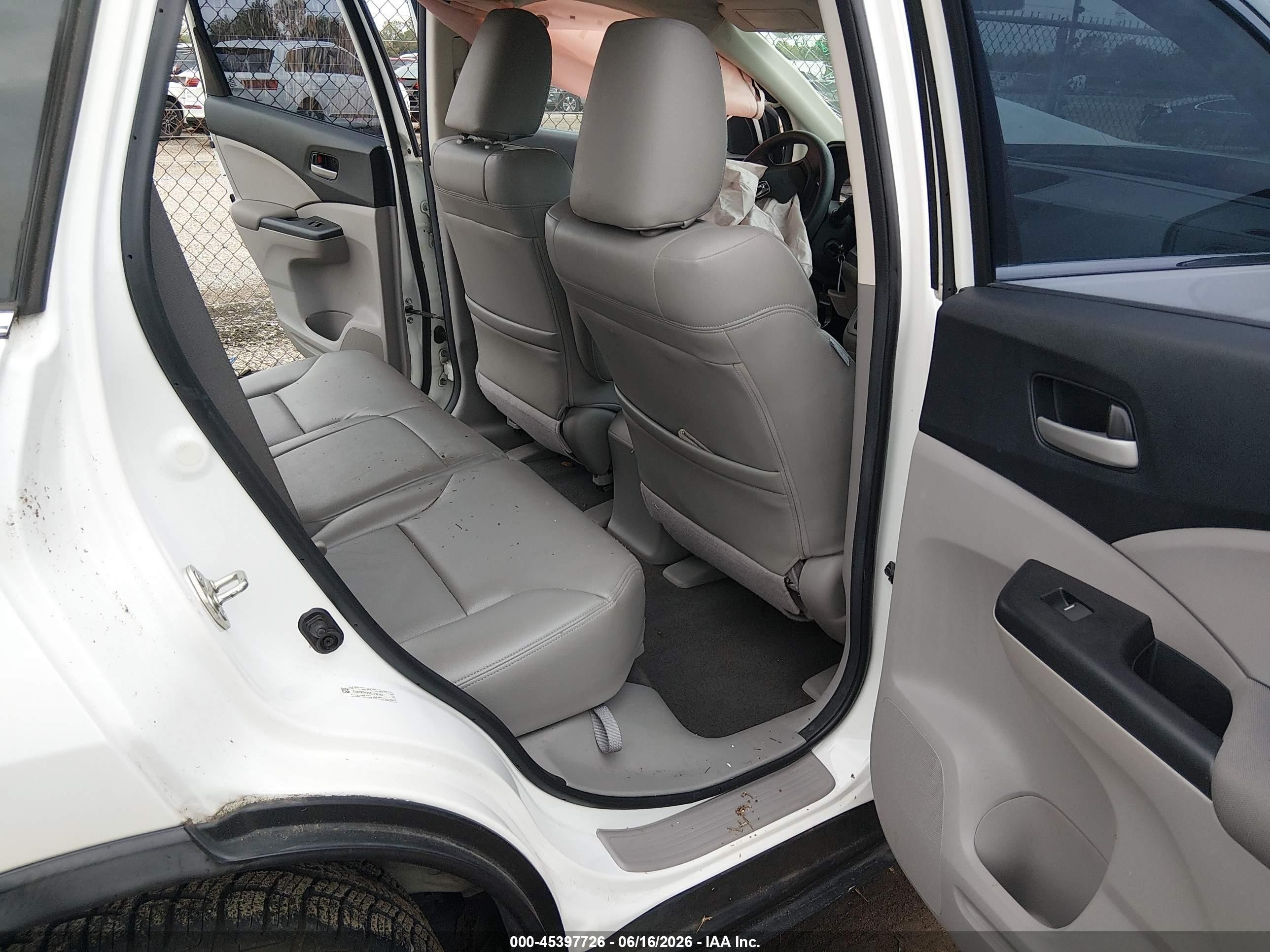 2014 Honda Cr-v Lx White vin: 5J6RM3H35EL019154