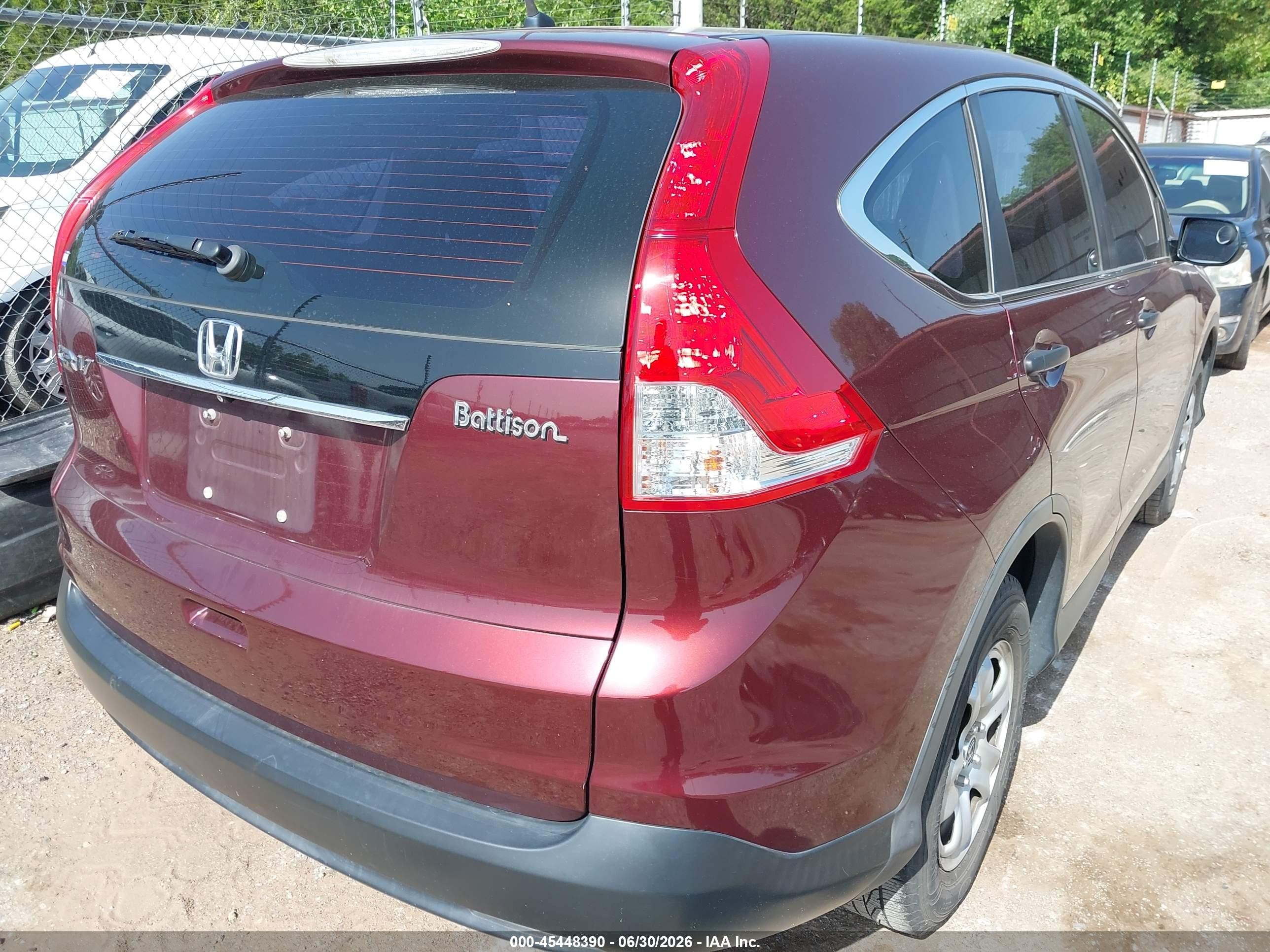 2014 Honda Cr-v Lx Темно-бордовый vin: 5J6RM3H35EL021888