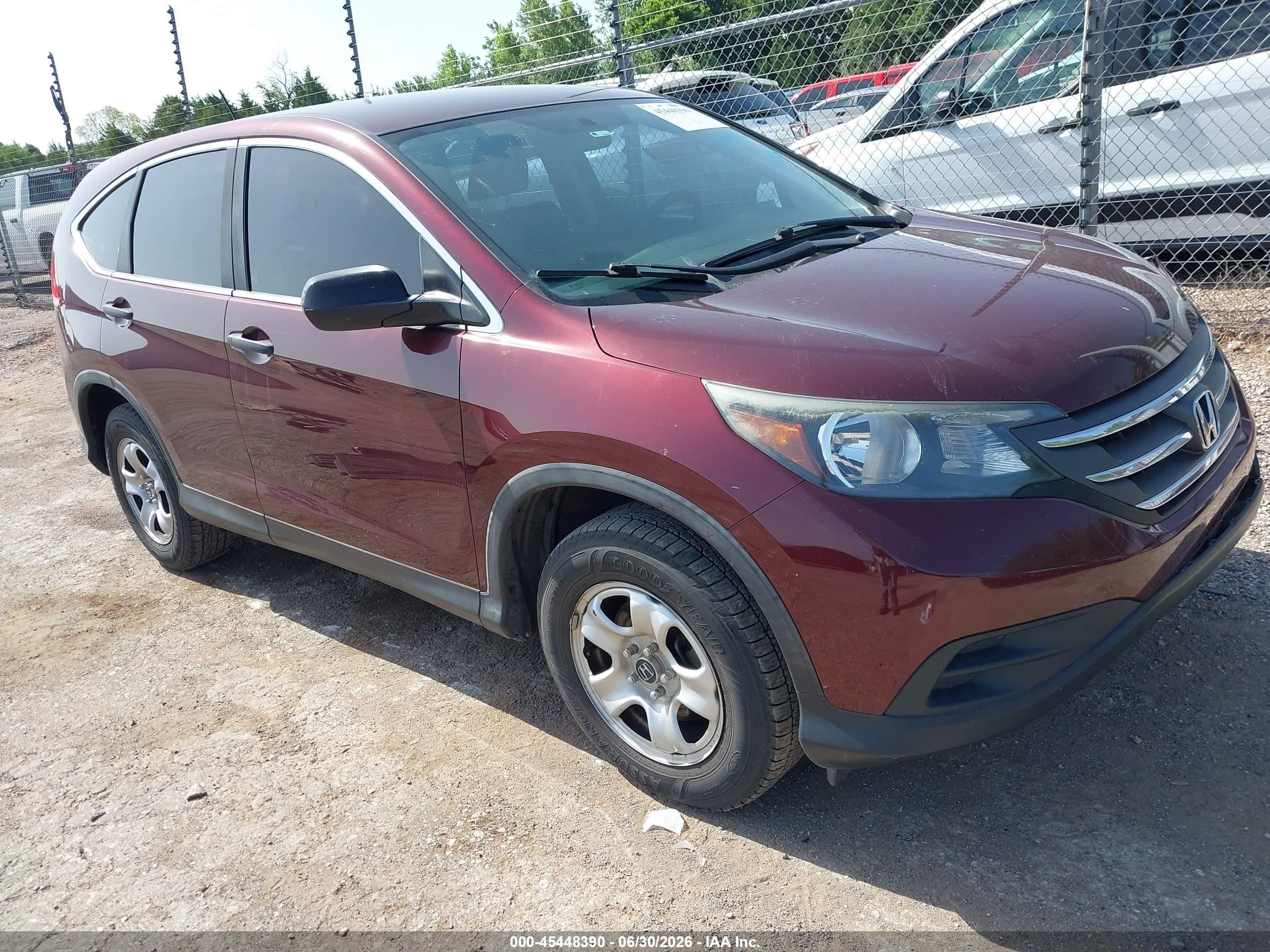 2014 Honda Cr-v Lx Темно-бордовый vin: 5J6RM3H35EL021888