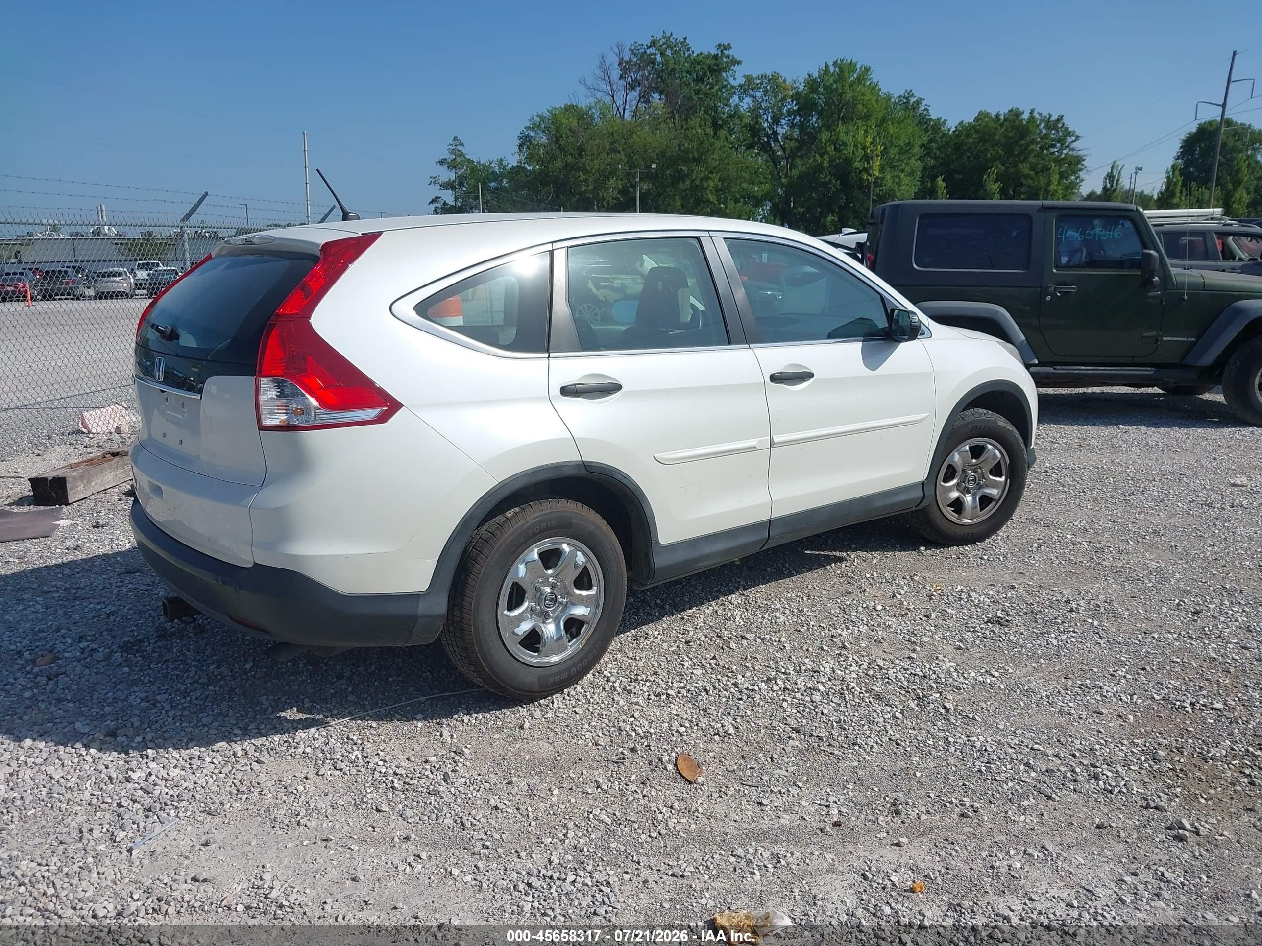 2014 Honda Cr-v Lx Белый vin: 5J6RM3H35EL025603