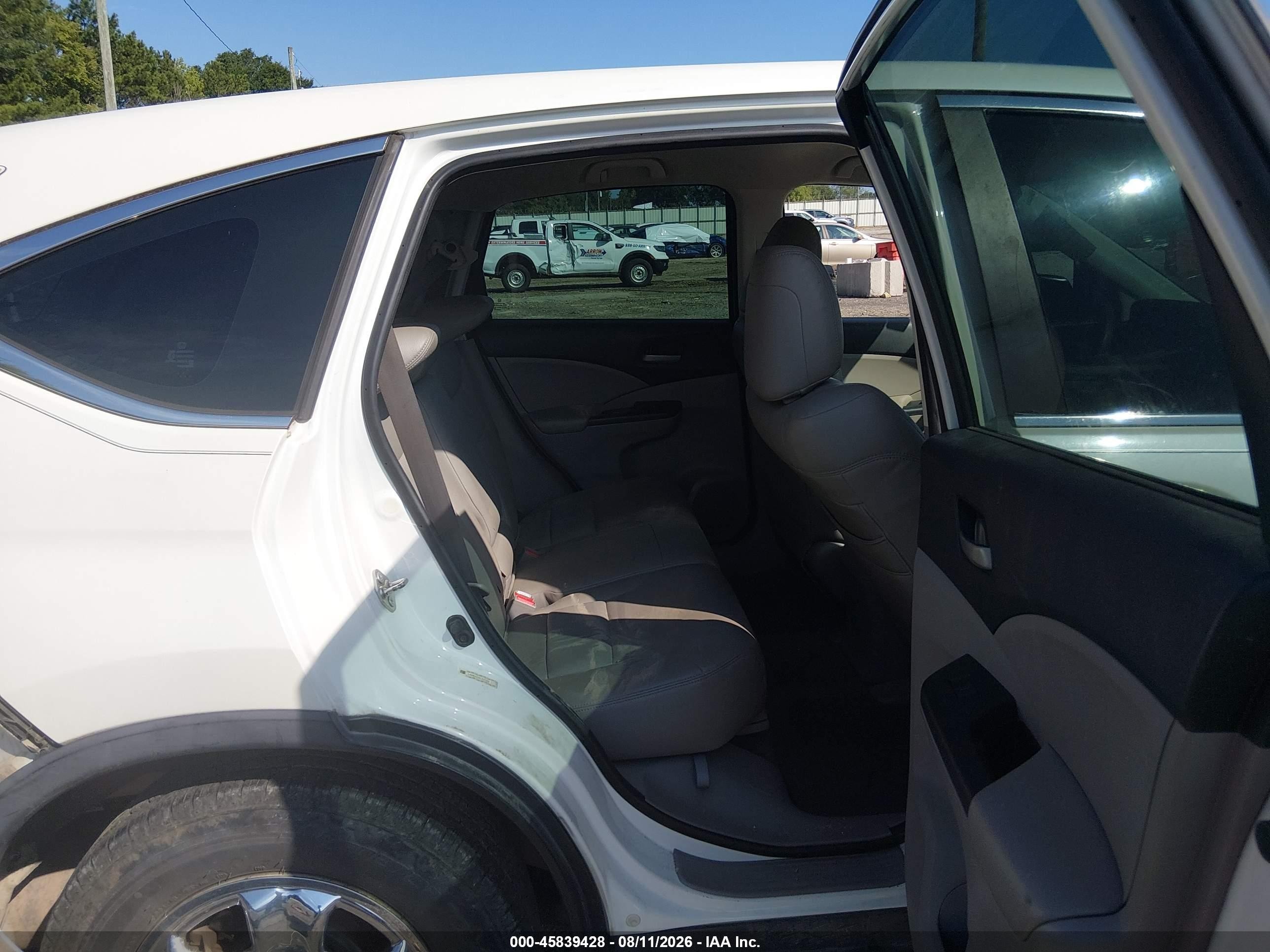 2014 Honda Cr-v Lx White vin: 5J6RM3H35EL037055