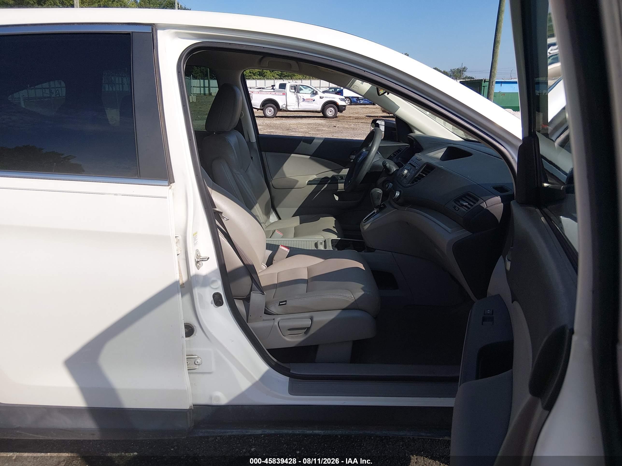 2014 Honda Cr-v Lx White vin: 5J6RM3H35EL037055