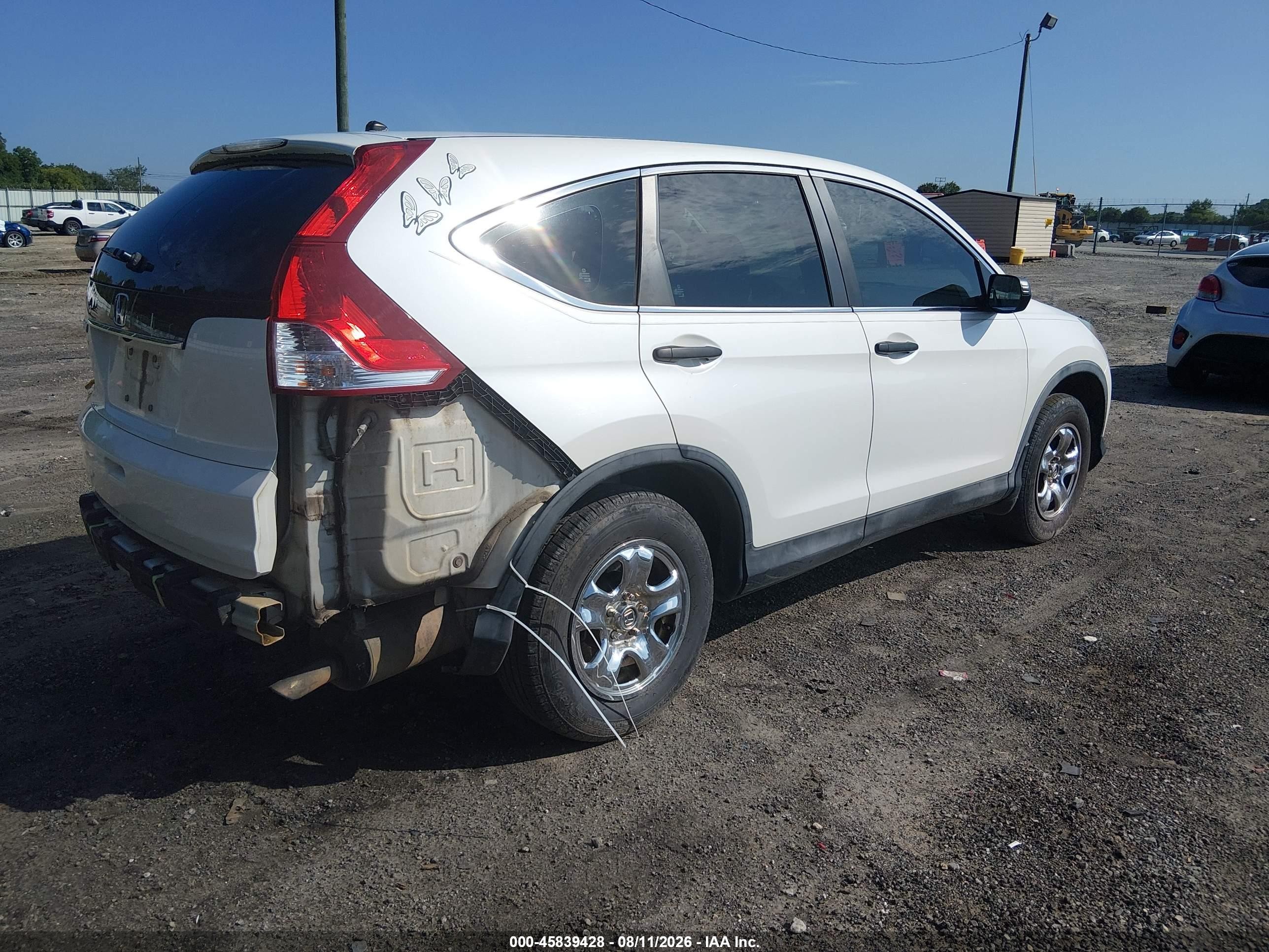 2014 Honda Cr-v Lx White vin: 5J6RM3H35EL037055