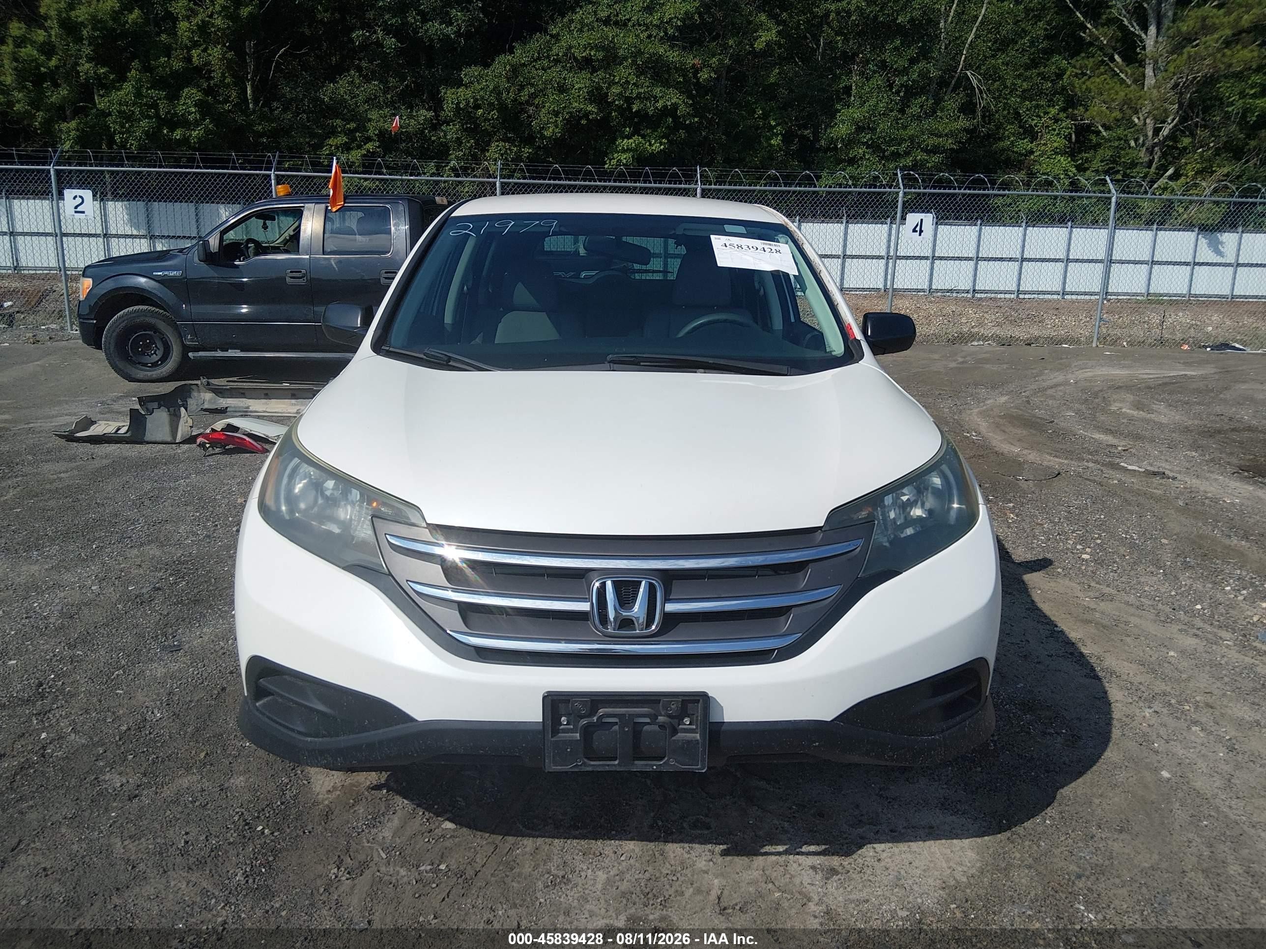 2014 Honda Cr-v Lx White vin: 5J6RM3H35EL037055