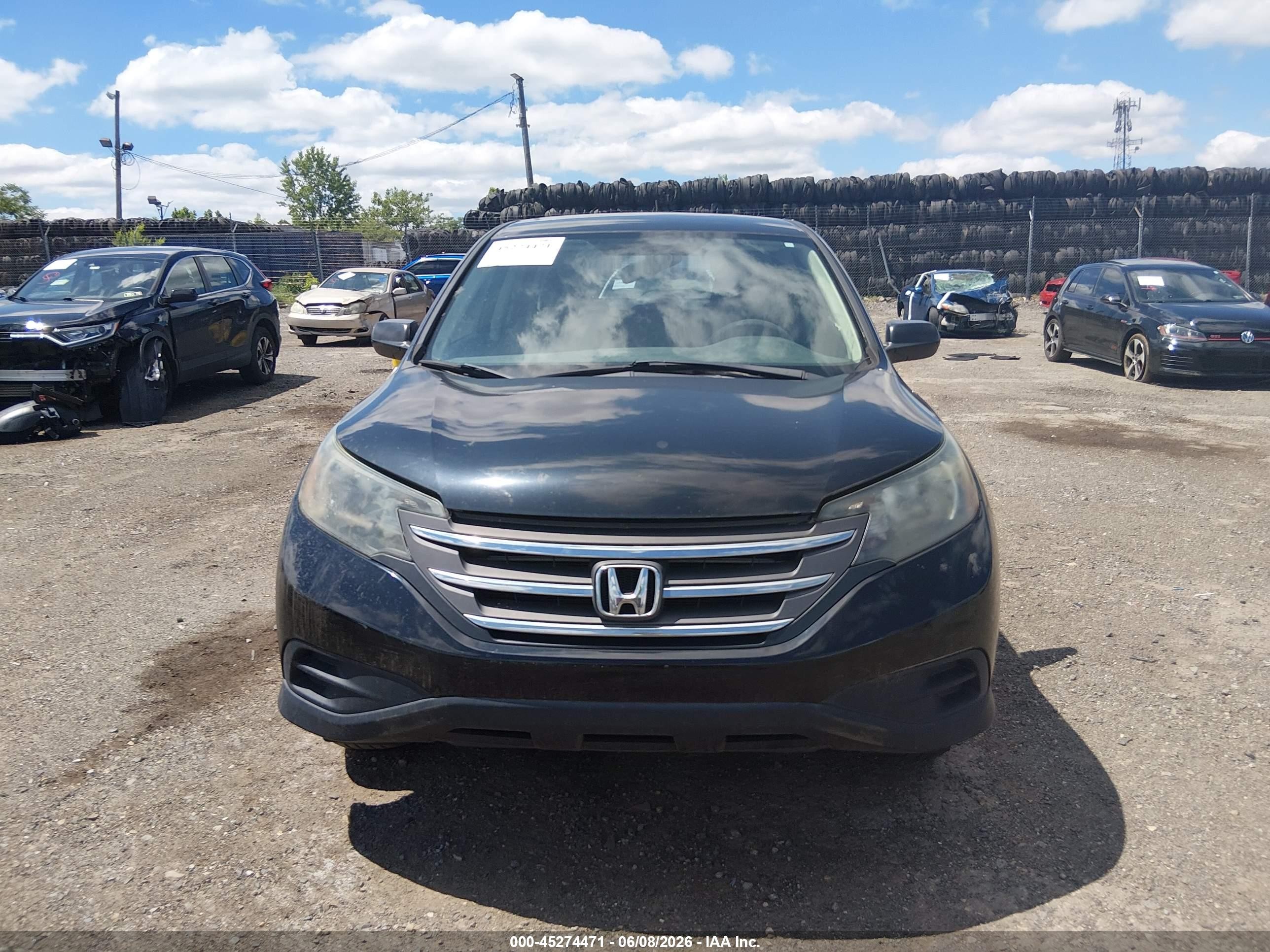 2012 Honda Cr-v Lx Black vin: 5J6RM3H36CL038860