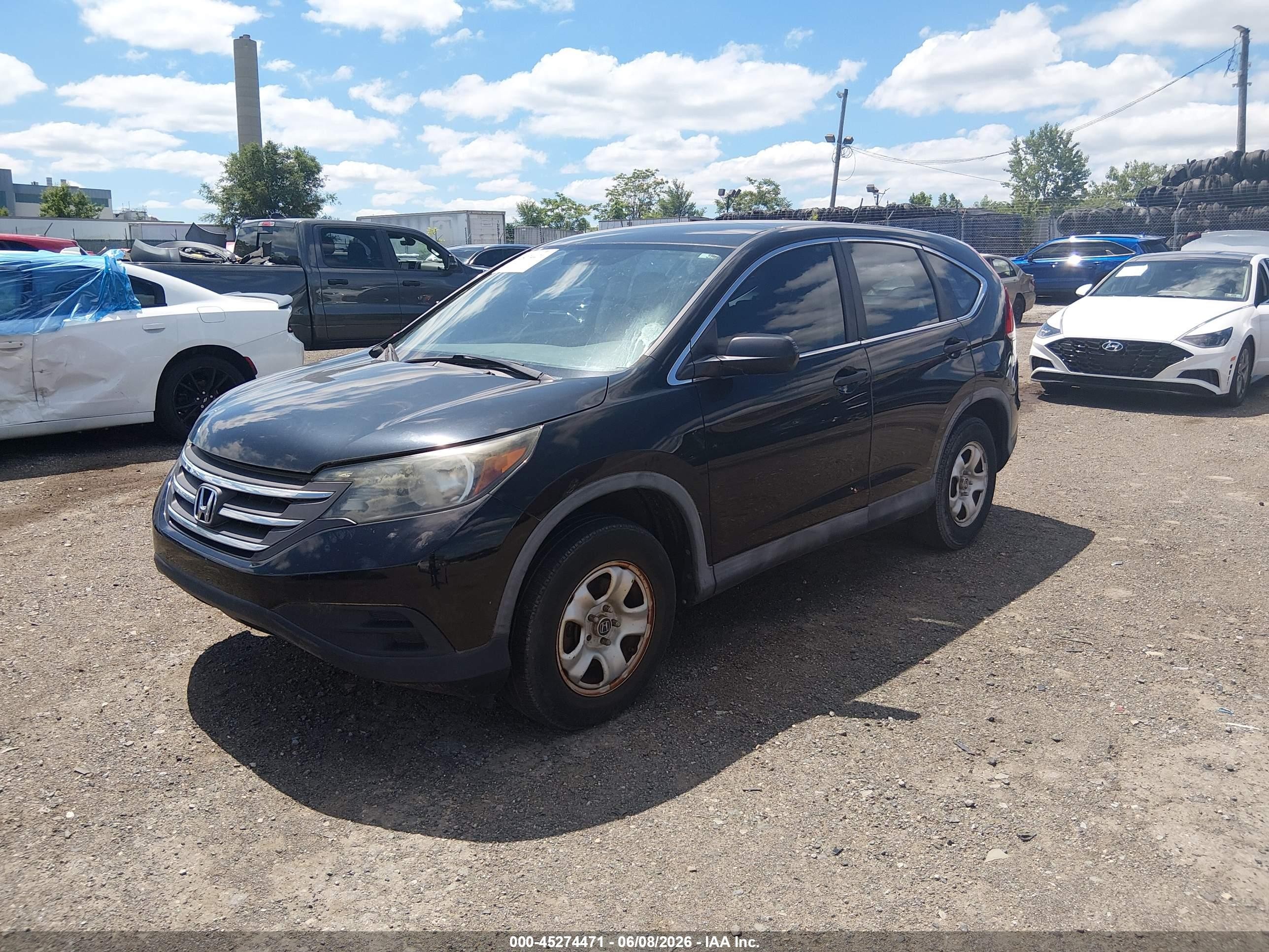2012 Honda Cr-v Lx Black vin: 5J6RM3H36CL038860
