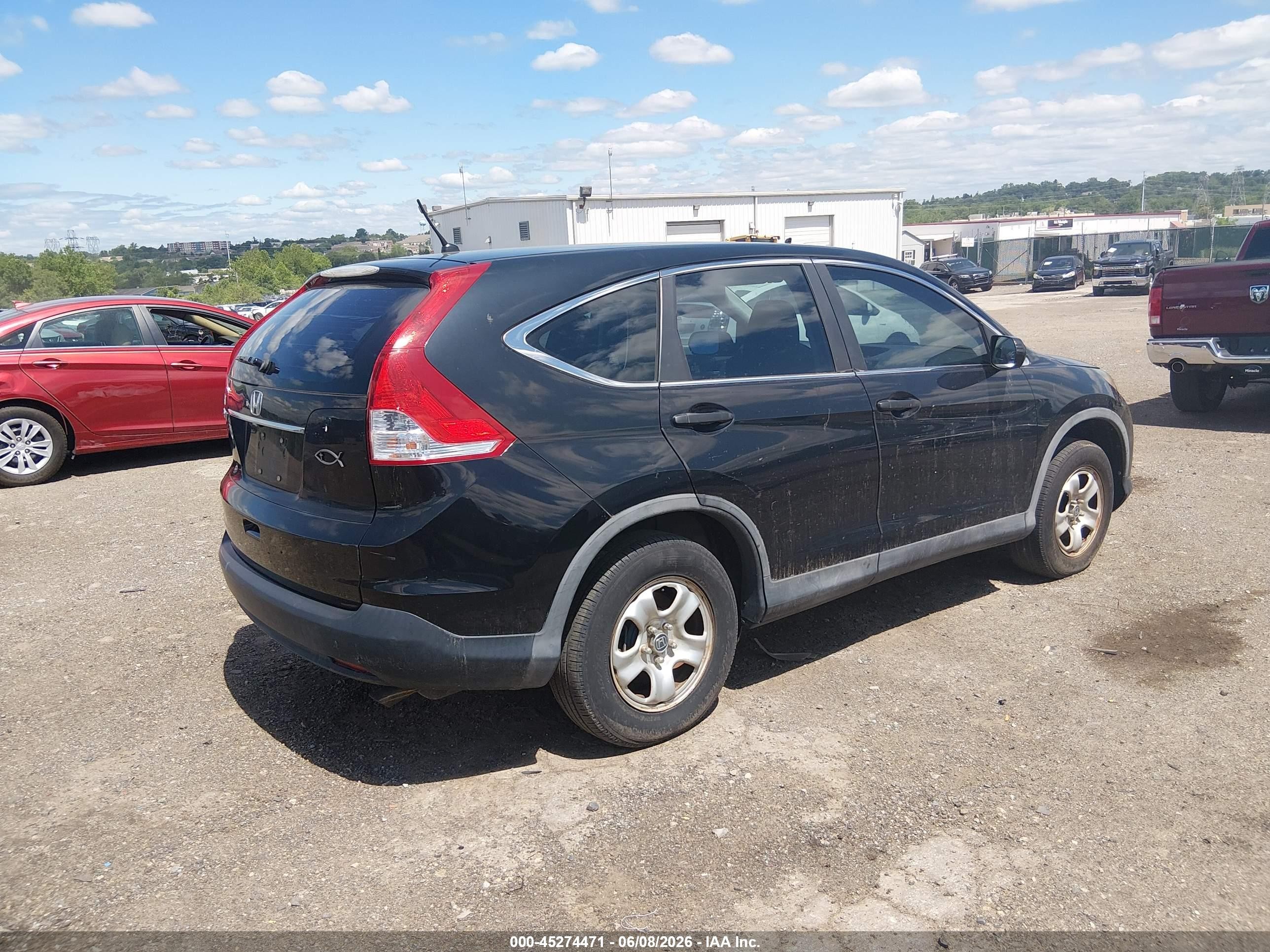 2012 Honda Cr-v Lx Black vin: 5J6RM3H36CL038860