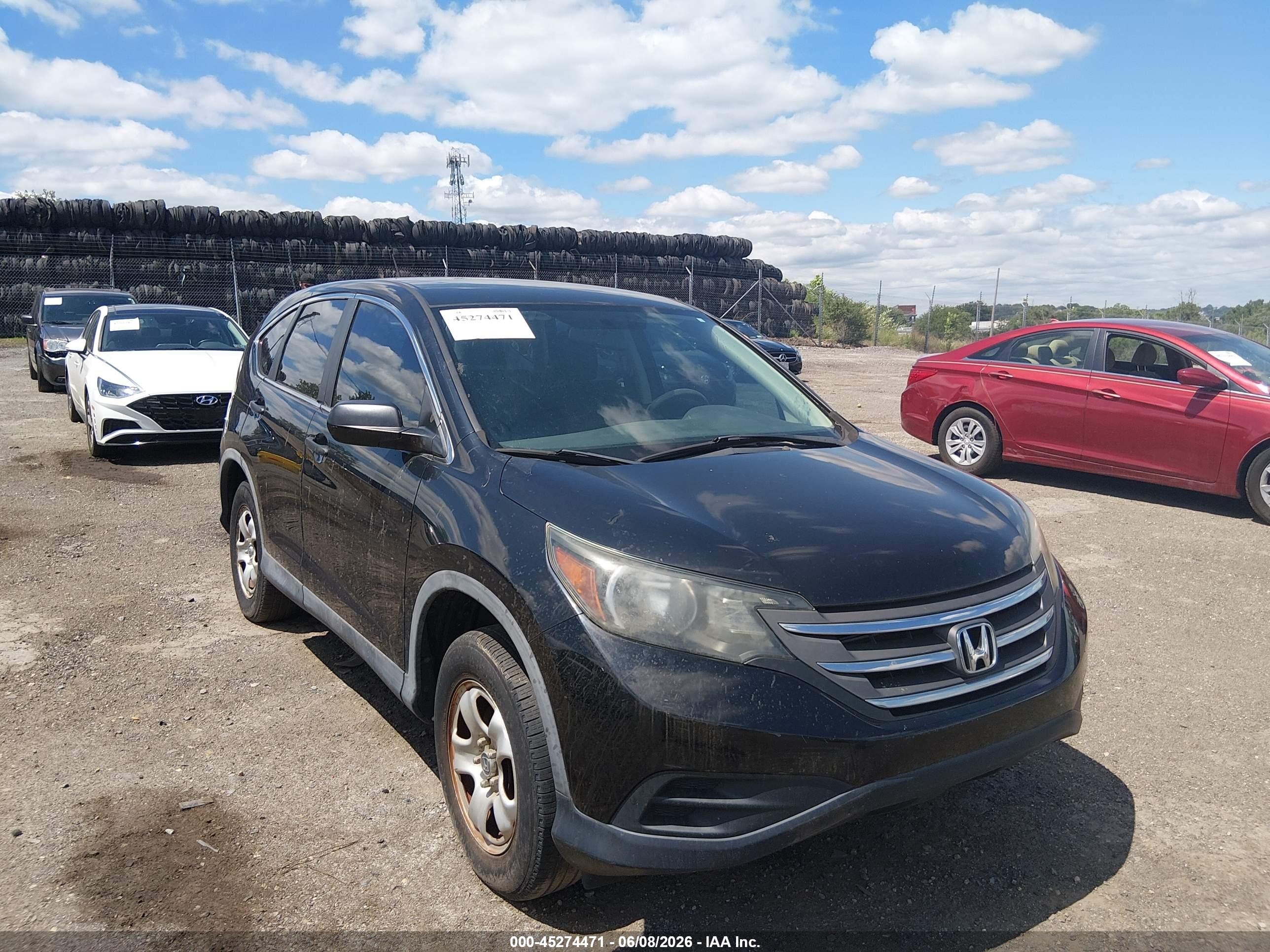 2012 Honda Cr-v Lx Black vin: 5J6RM3H36CL038860