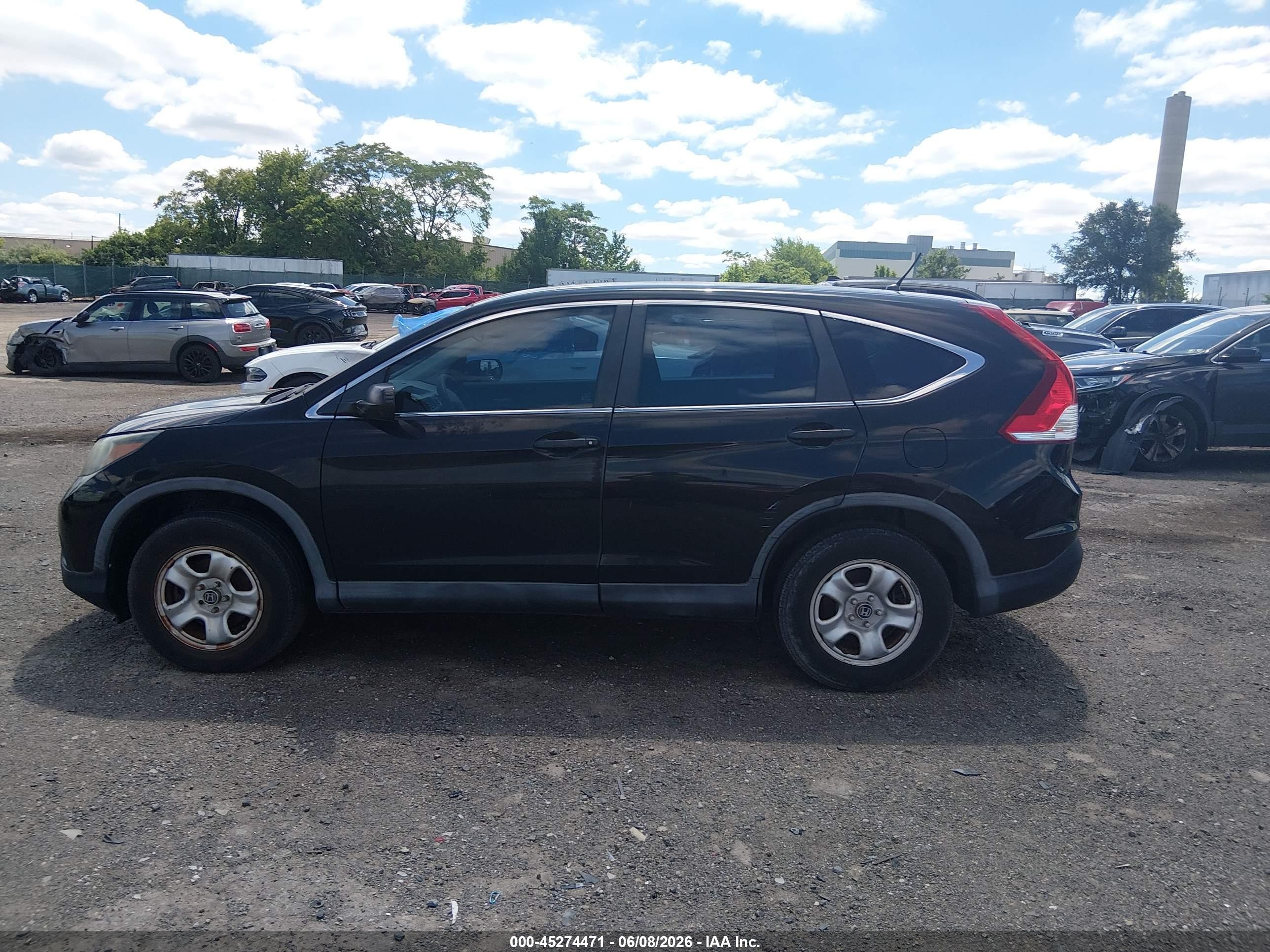2012 Honda Cr-v Lx Black vin: 5J6RM3H36CL038860