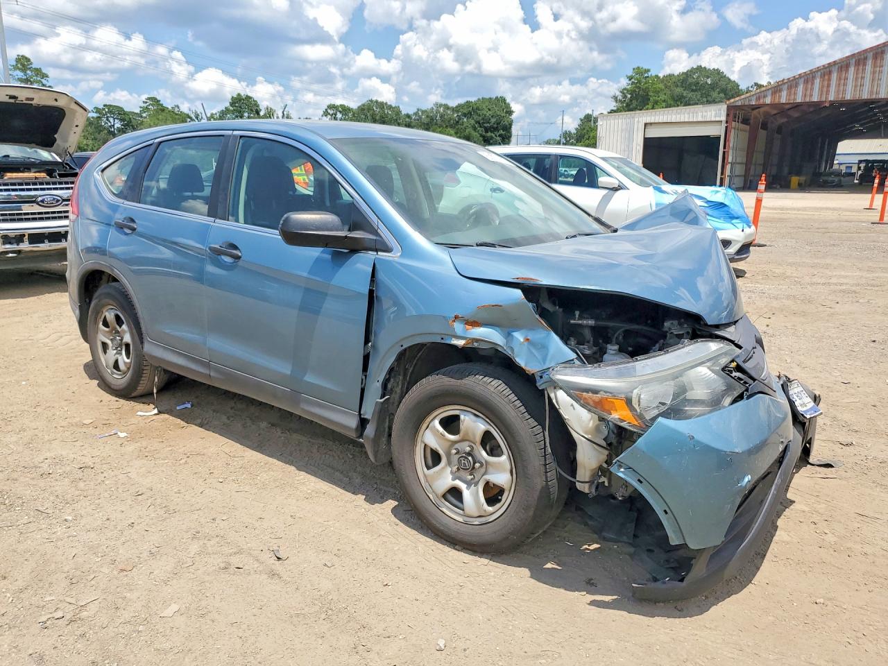 2013 Honda Cr-v Lx Green vin: 5J6RM3H36DL011076