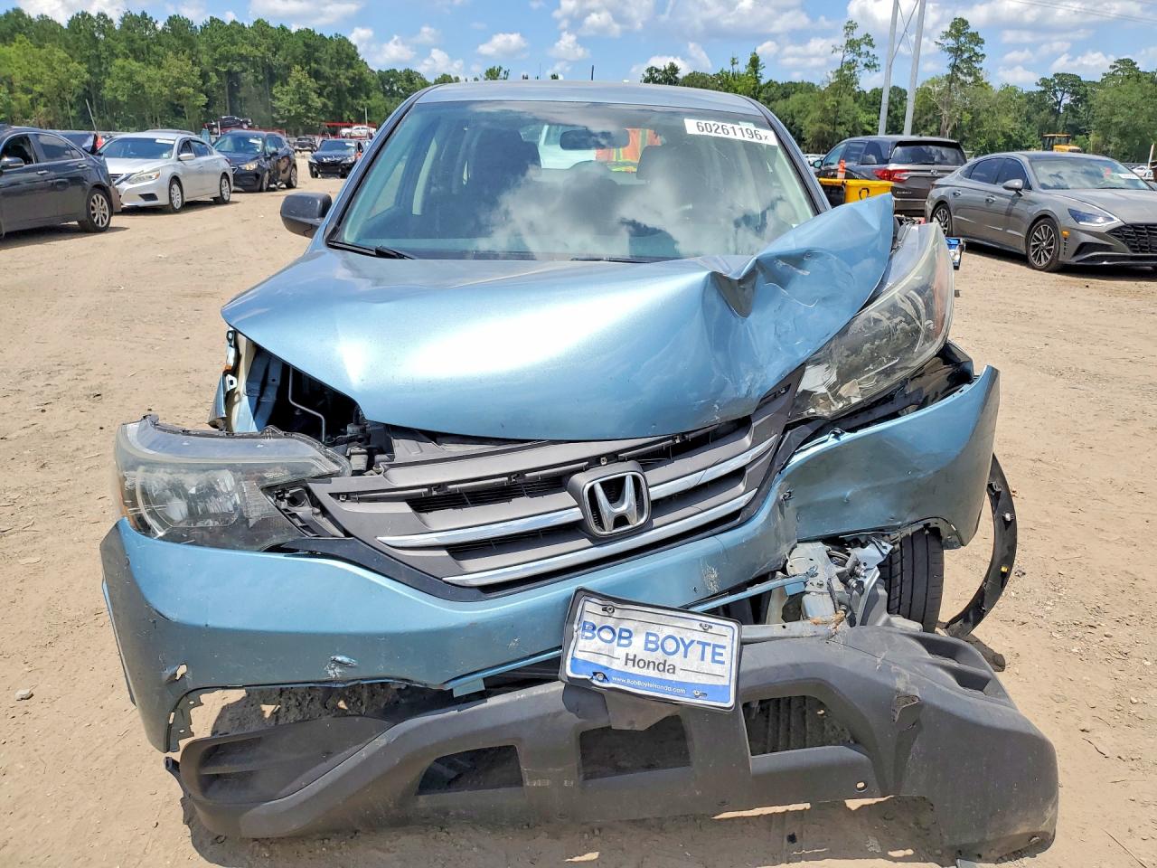 2013 Honda Cr-v Lx Green vin: 5J6RM3H36DL011076