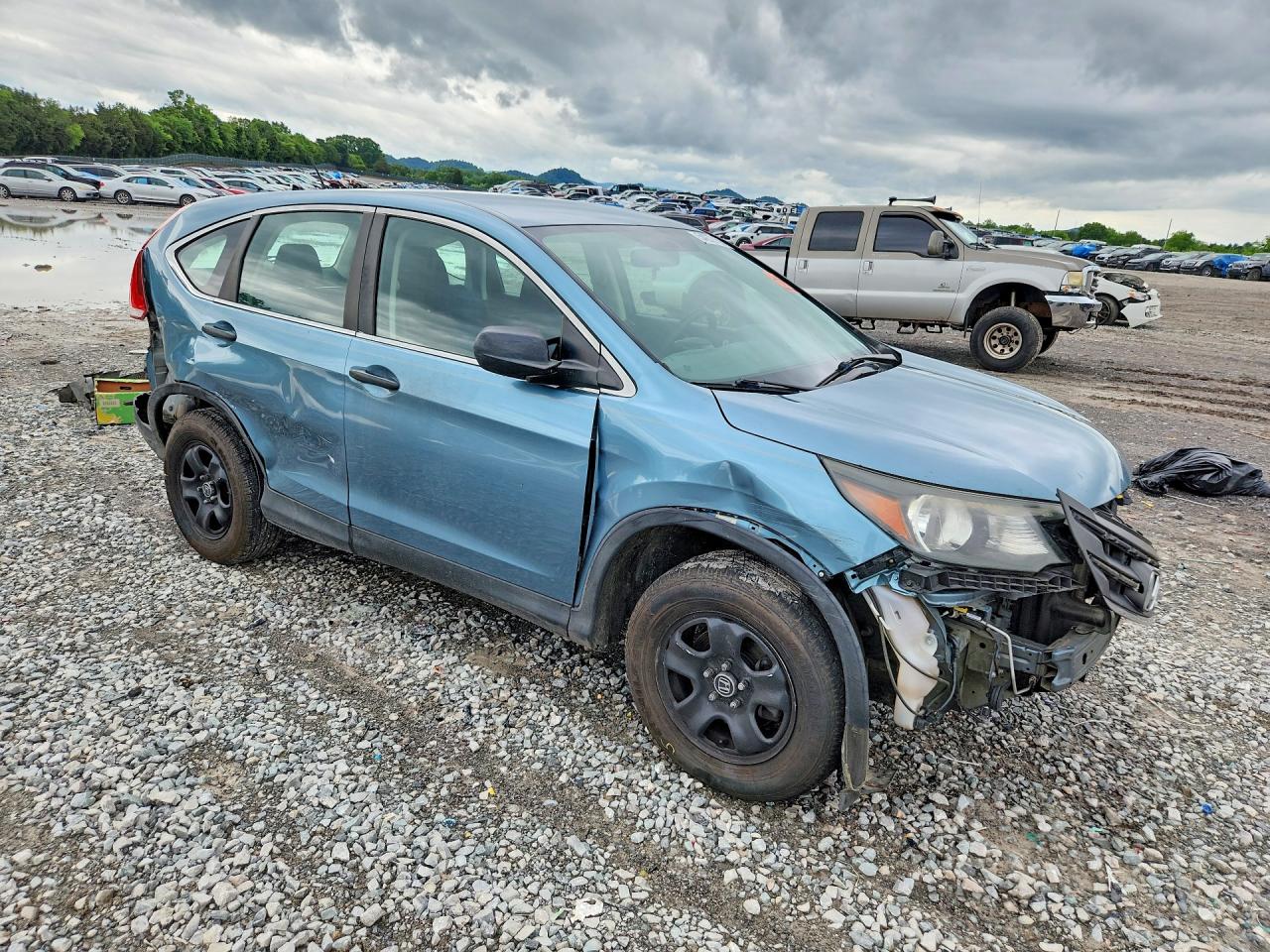 2013 Honda Cr-v Lx Blue vin: 5J6RM3H36DL046183