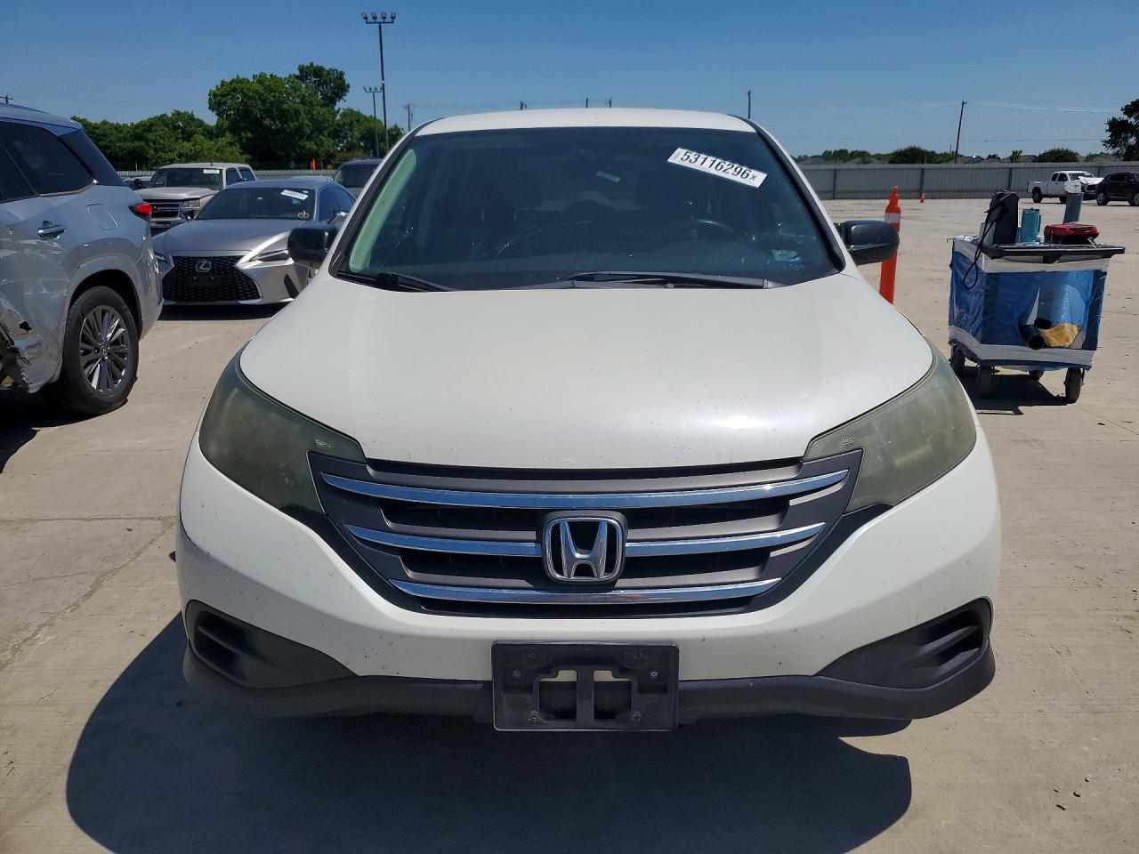 2014 Honda Cr-v Lx White vin: 5J6RM3H36EL004758