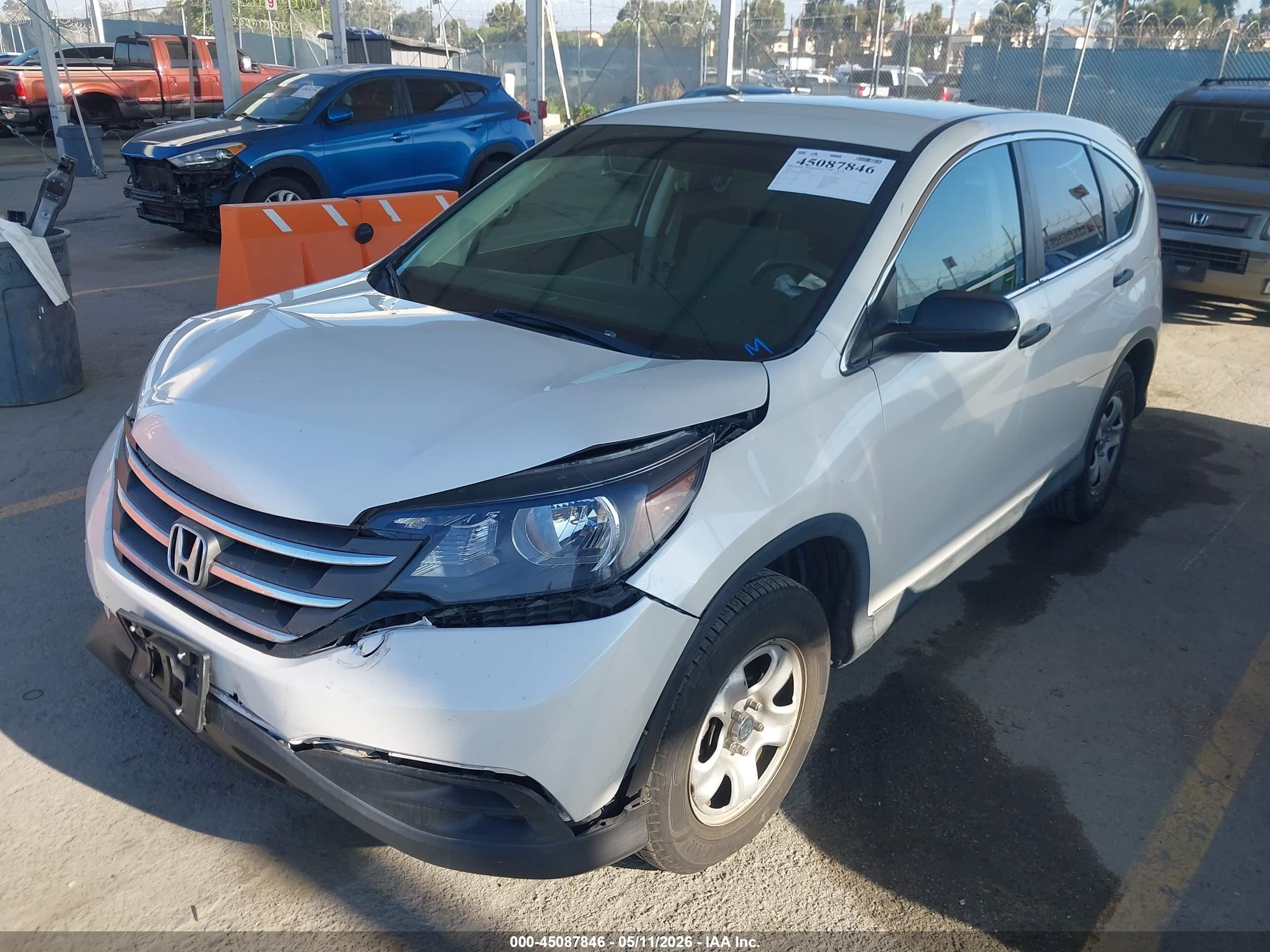 2014 Honda Cr-v Lx Белый vin: 5J6RM3H36EL008065
