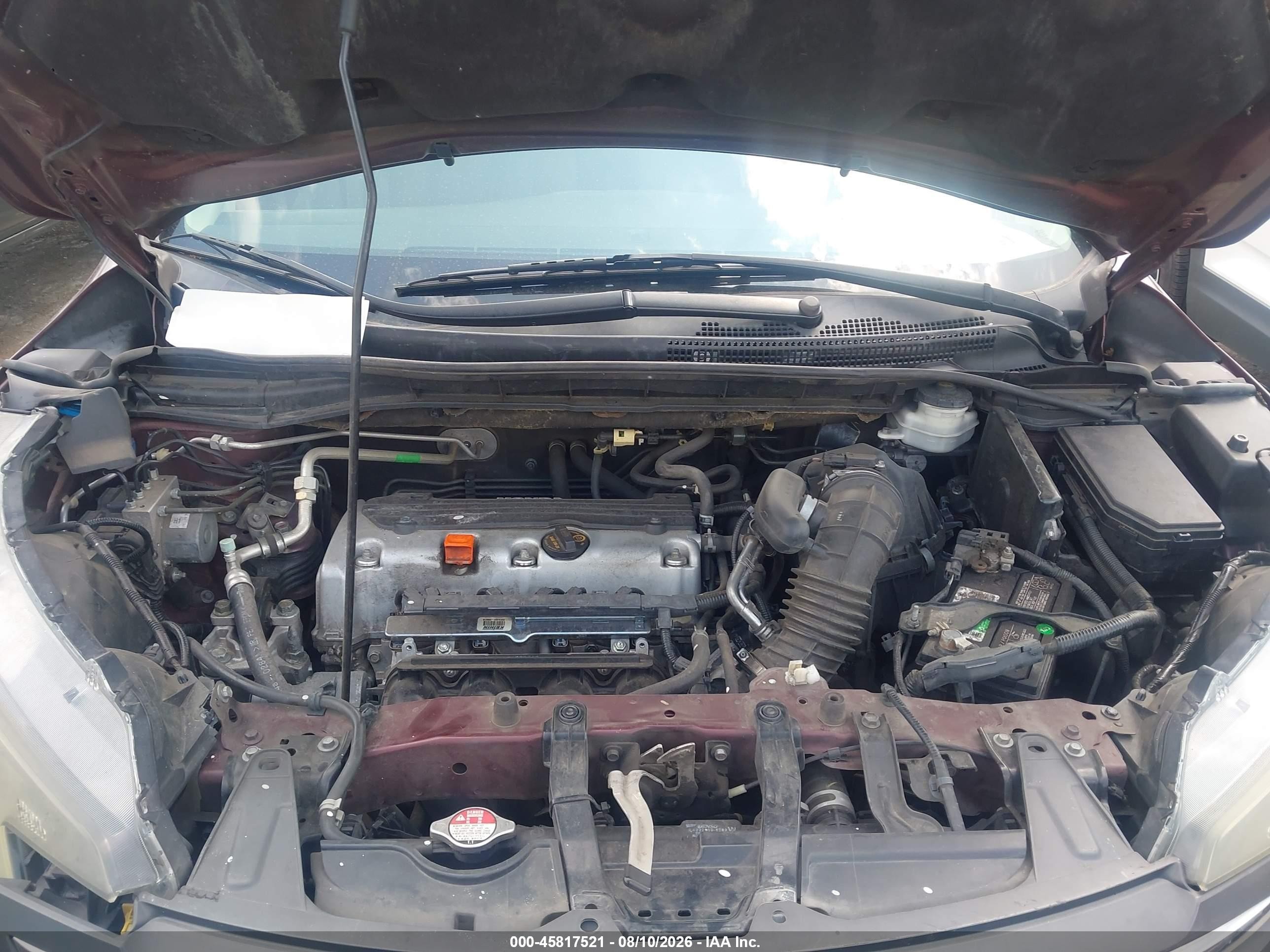 2014 Honda Cr-v Lx Burgundy vin: 5J6RM3H36EL032382