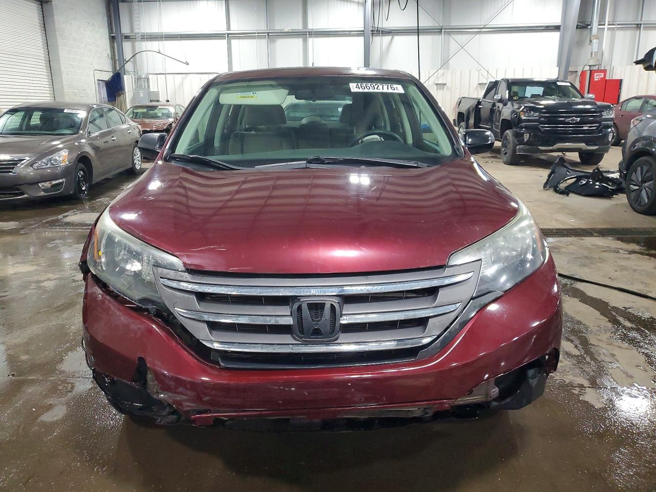 2014 Honda Cr-v Lx Burgundy vin: 5J6RM3H36EL035184