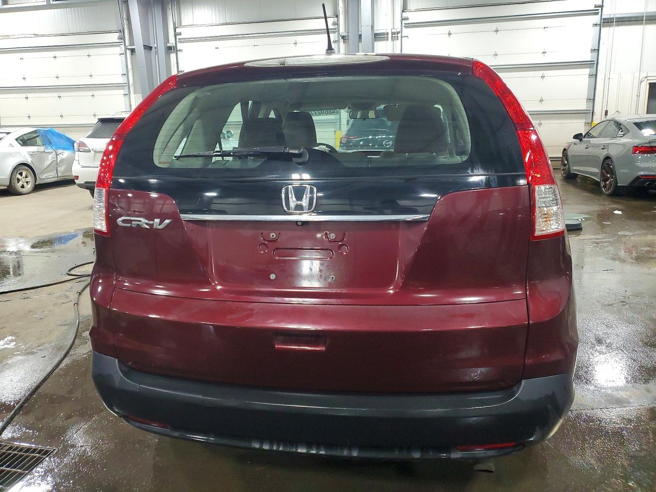 2014 Honda Cr-v Lx Burgundy vin: 5J6RM3H36EL035184
