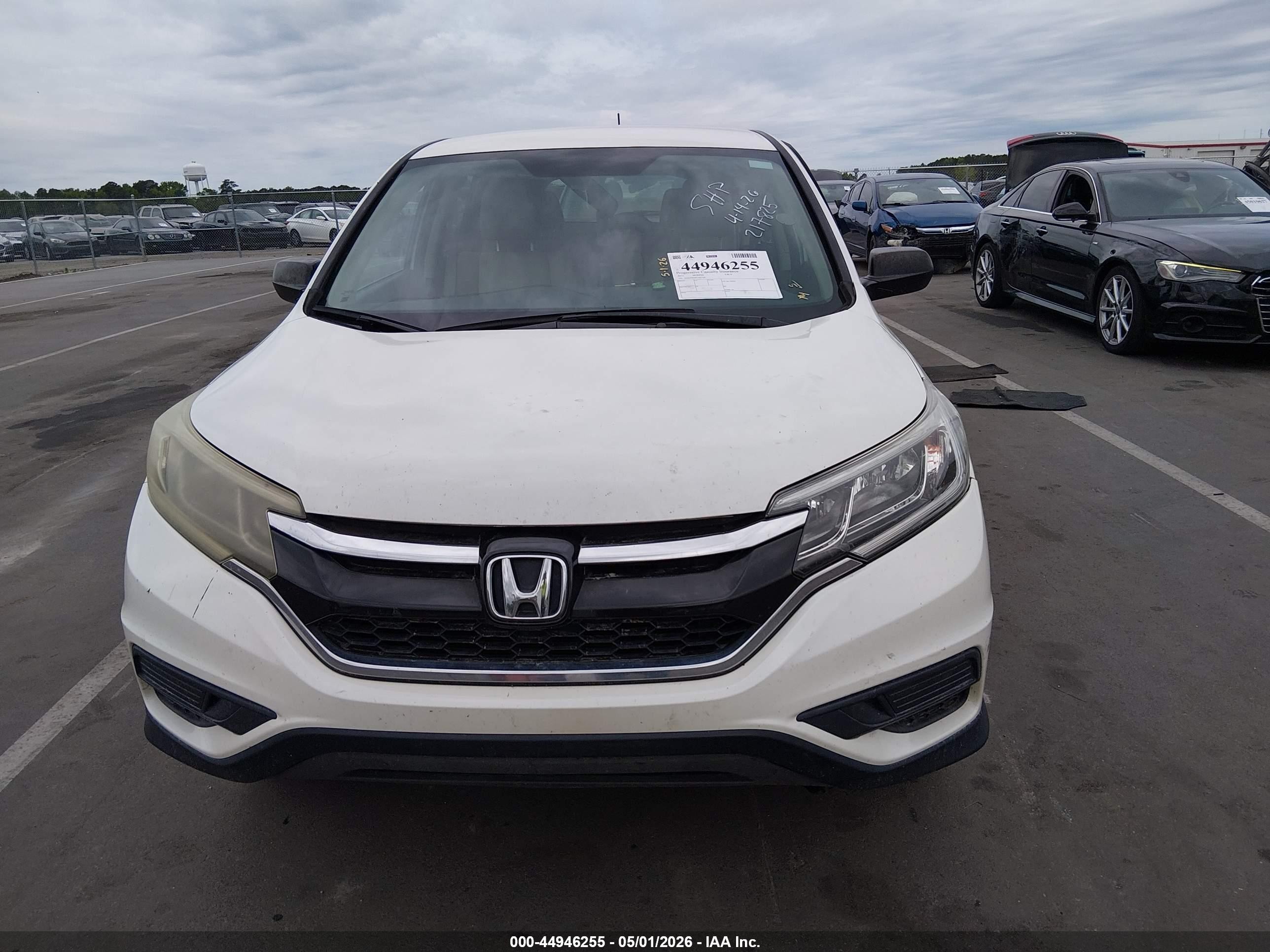 2015 Honda Cr-v Lx White vin: 5J6RM3H36FL001344