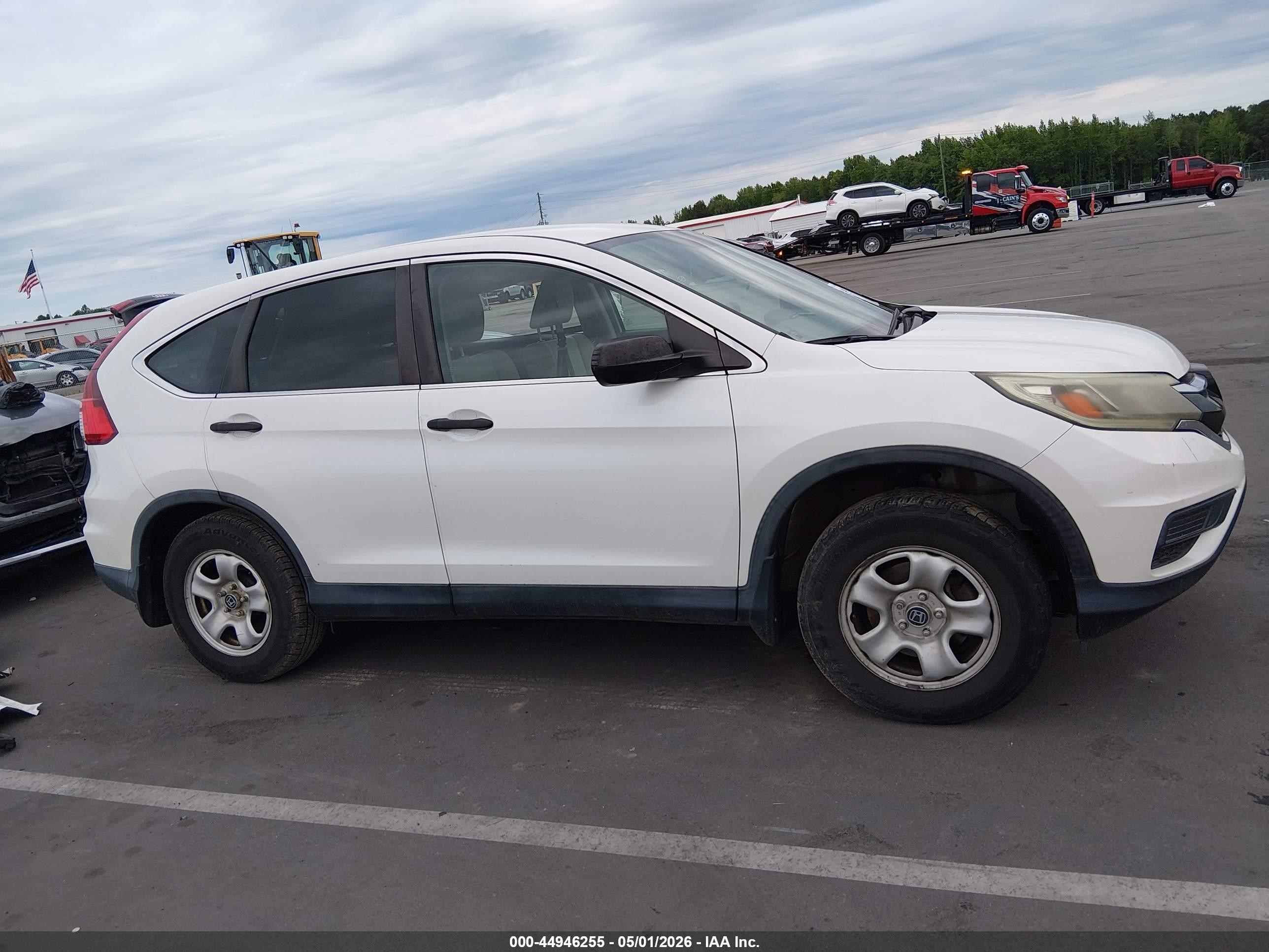2015 Honda Cr-v Lx White vin: 5J6RM3H36FL001344
