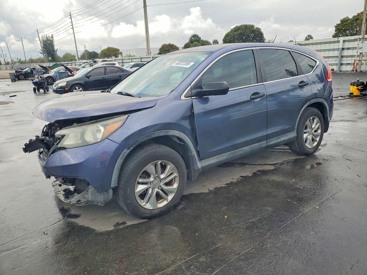 2012 Honda Cr-v Lx Blue vin: 5J6RM3H37CL028001