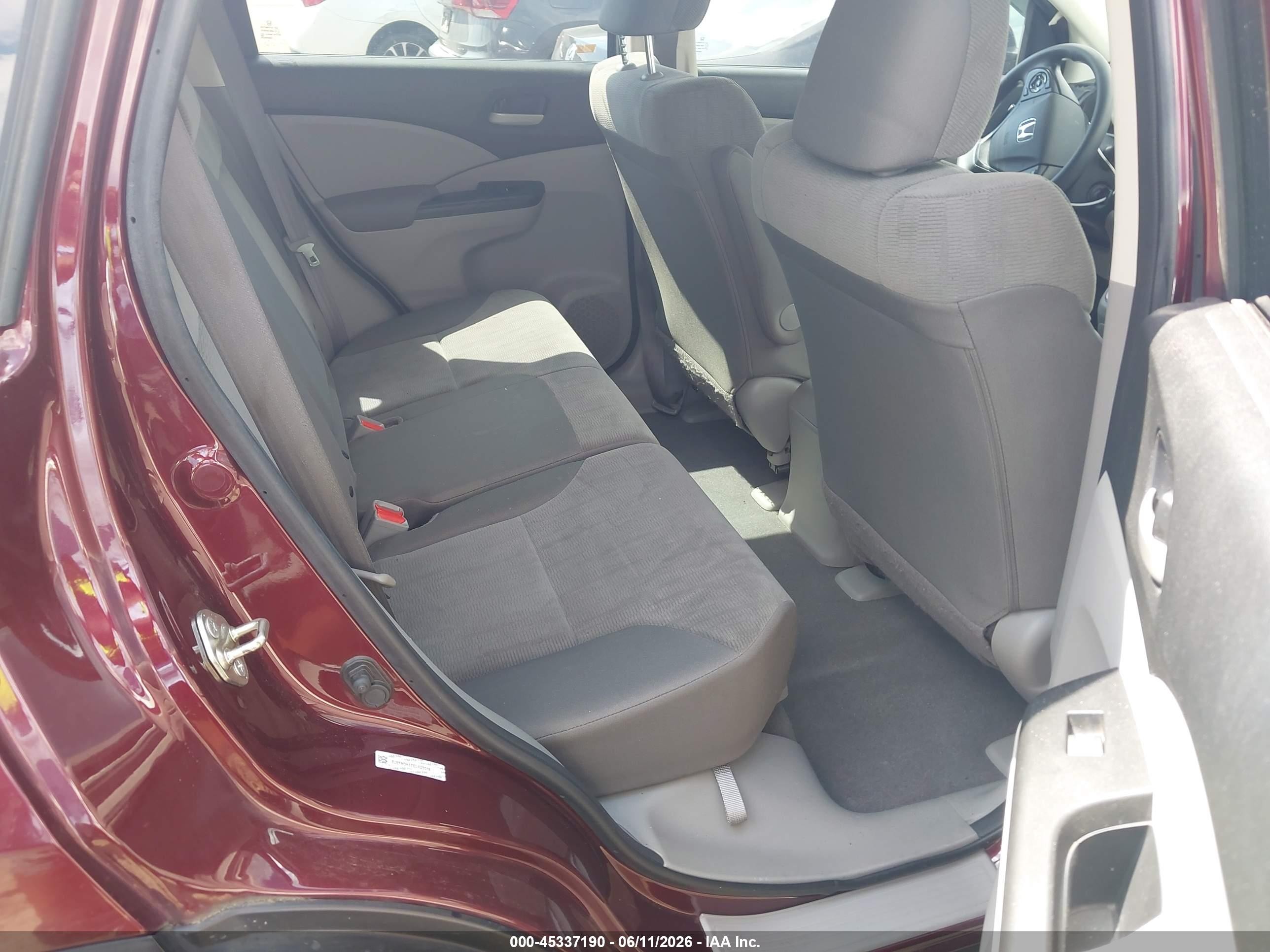 2012 Honda Cr-v Lx Burgundy vin: 5J6RM3H37CL029018