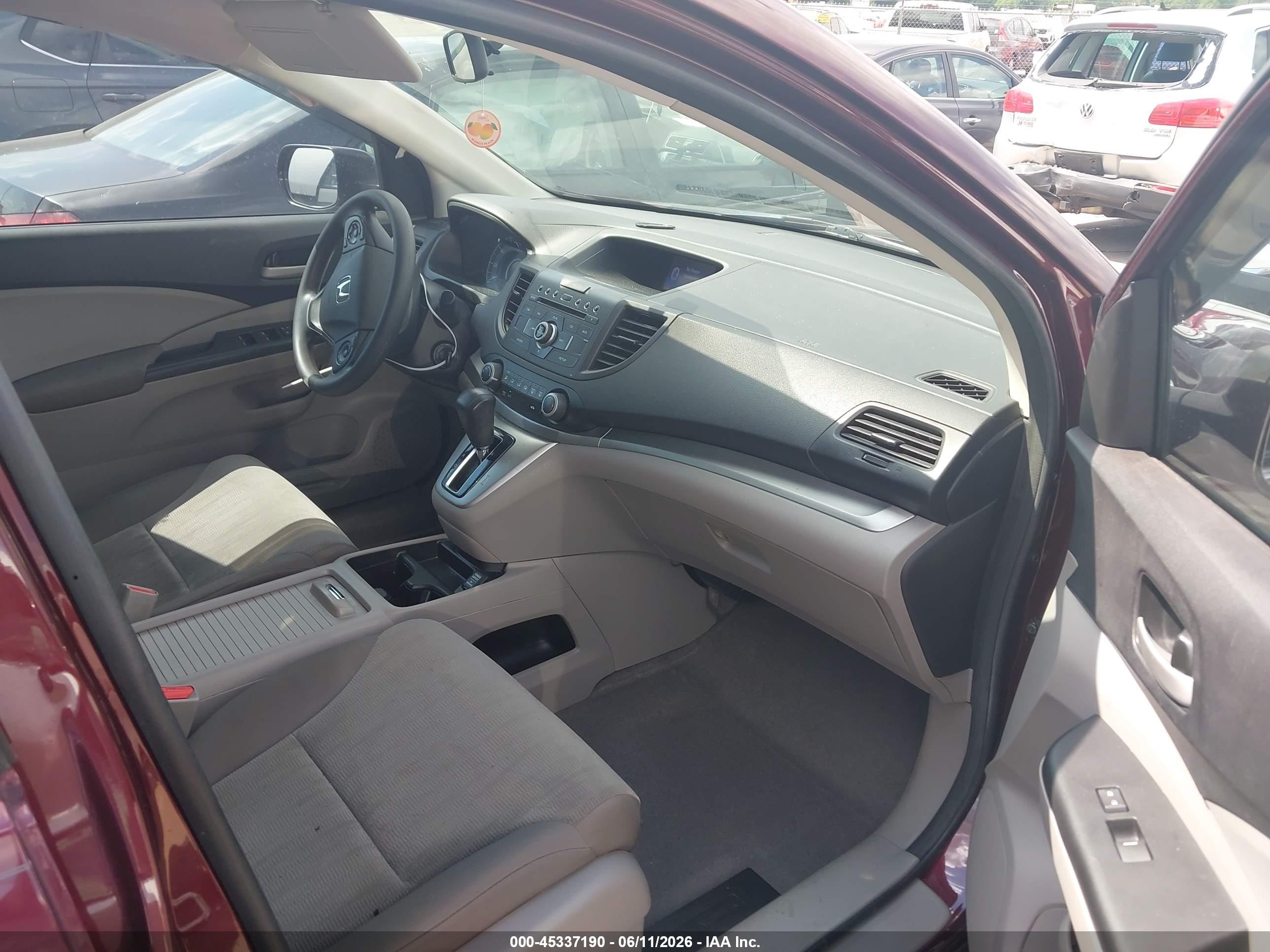2012 Honda Cr-v Lx Burgundy vin: 5J6RM3H37CL029018