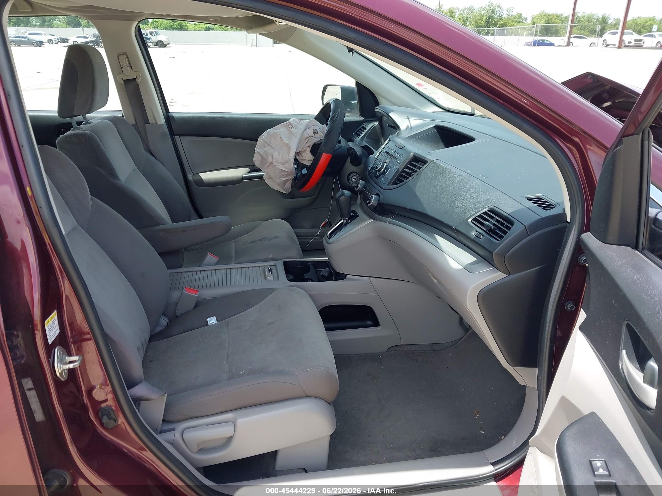 2012 Honda Cr-v Lx Maroon vin: 5J6RM3H37CL045204