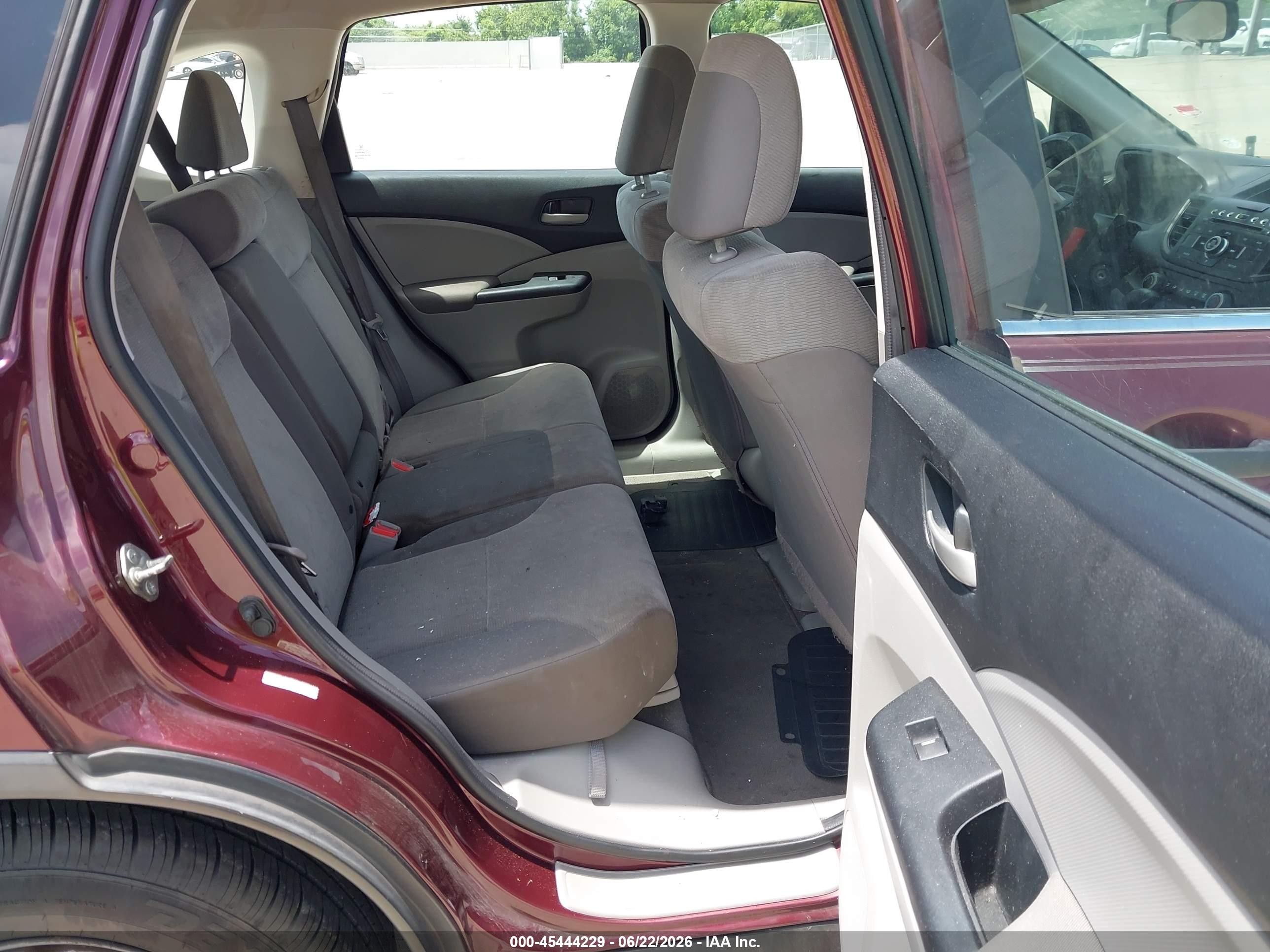 2012 Honda Cr-v Lx Maroon vin: 5J6RM3H37CL045204