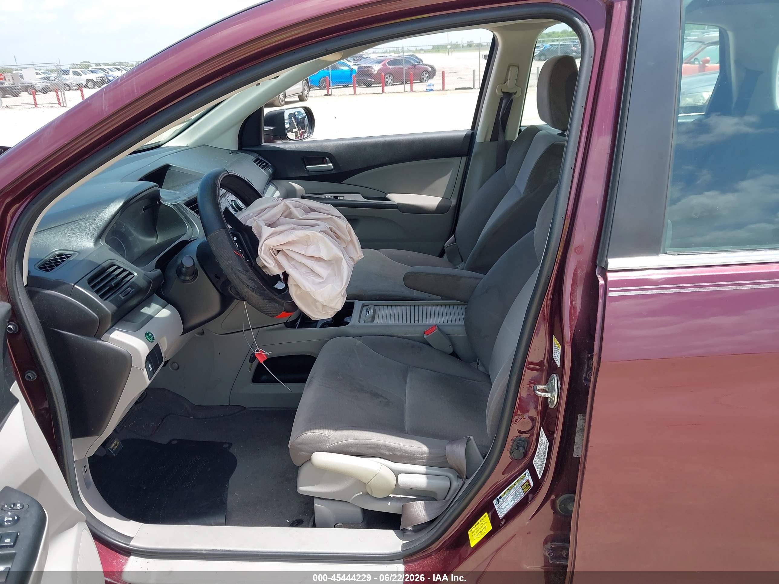 2012 Honda Cr-v Lx Maroon vin: 5J6RM3H37CL045204