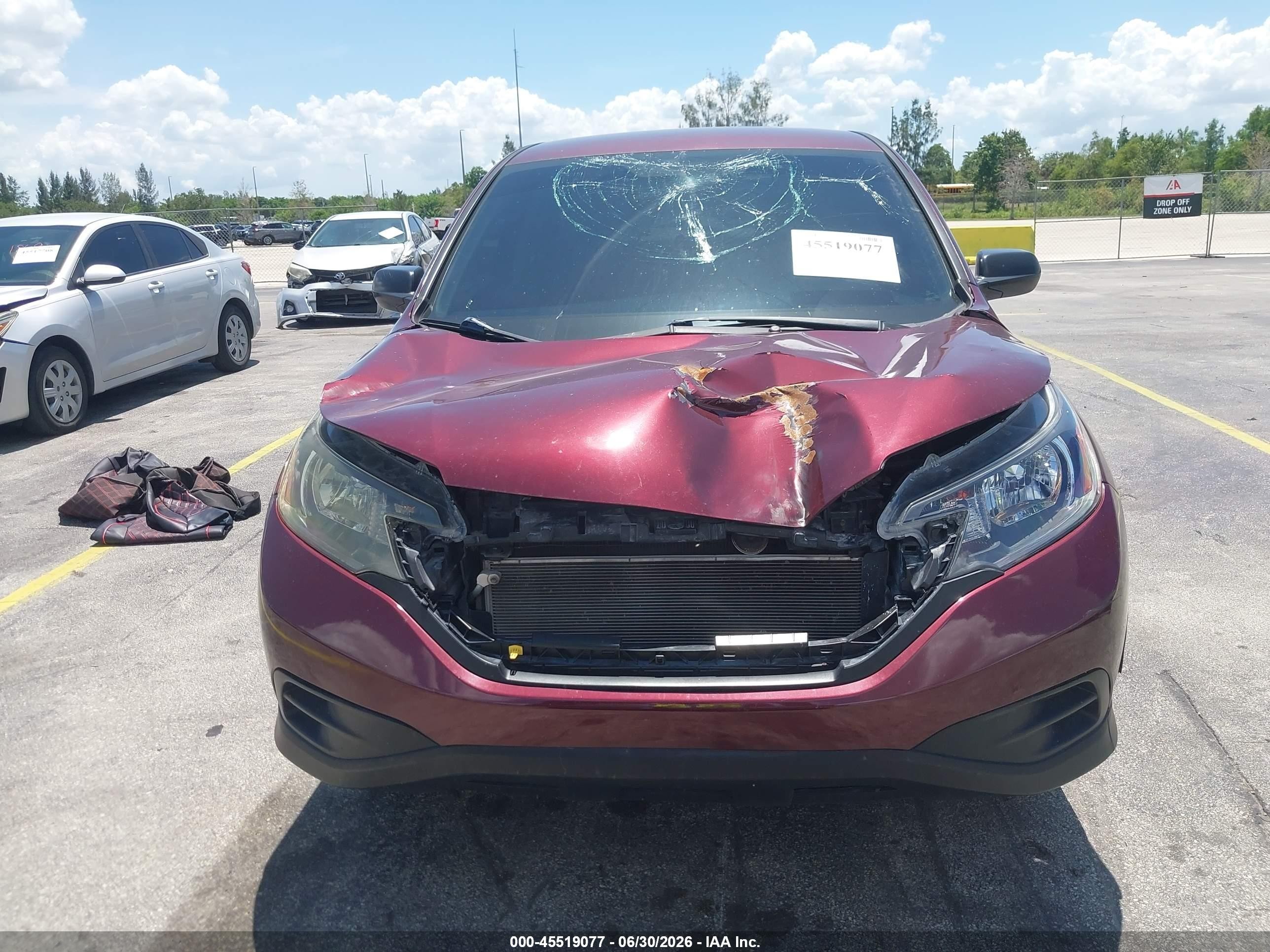 2013 Honda Cr-v Lx Burgundy vin: 5J6RM3H37DL016402