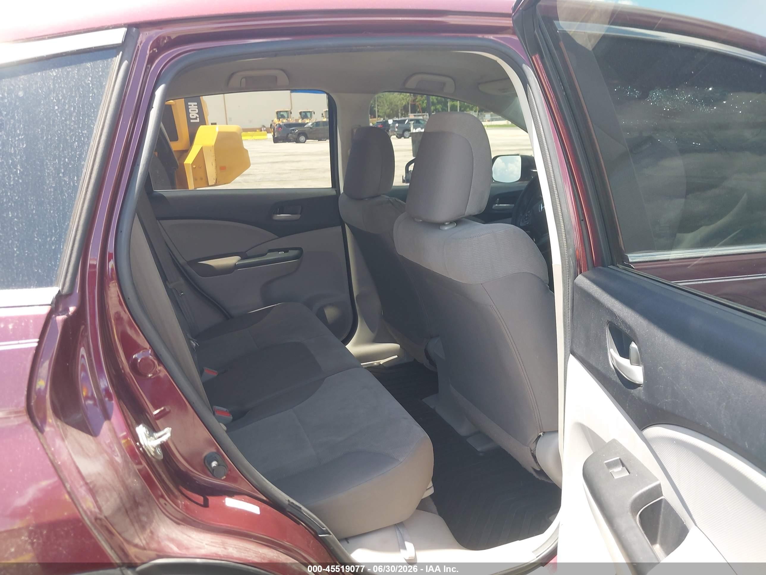 2013 Honda Cr-v Lx Burgundy vin: 5J6RM3H37DL016402