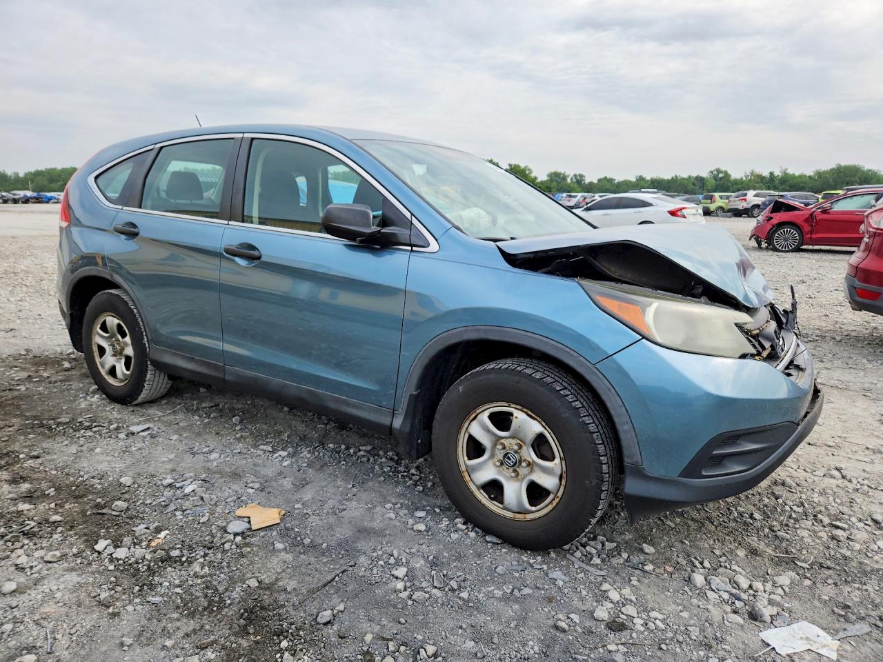 2013 Honda Cr-v Lx Blue vin: 5J6RM3H37DL024466