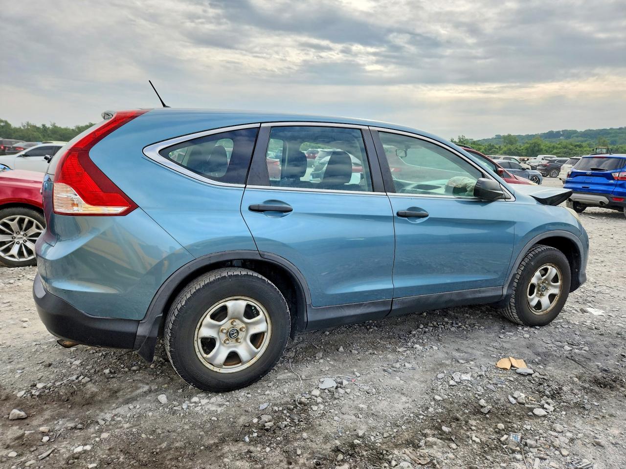 2013 Honda Cr-v Lx Blue vin: 5J6RM3H37DL024466