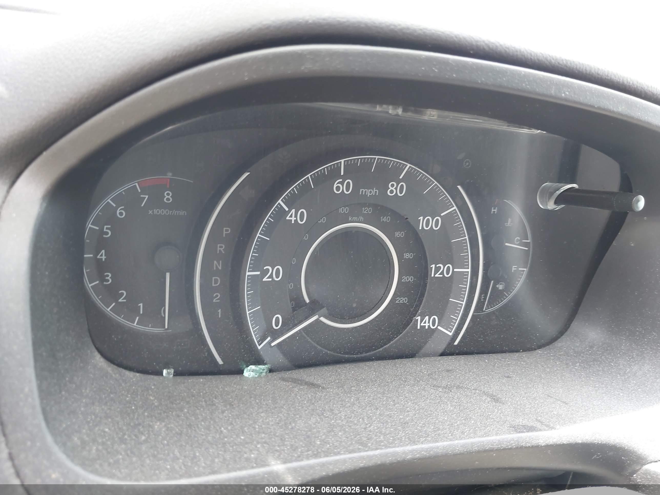 2013 Honda Cr-v Lx Blue vin: 5J6RM3H37DL027108
