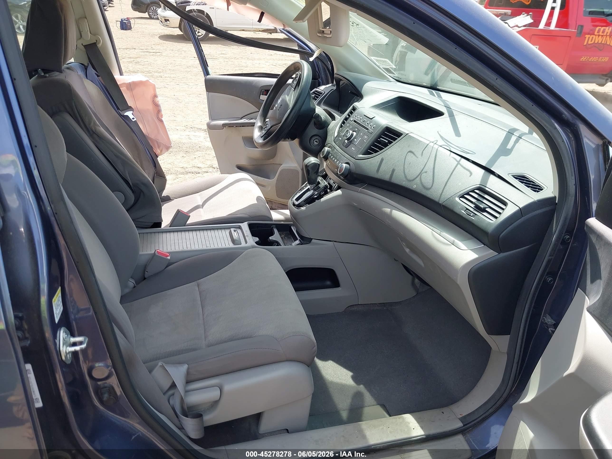 2013 Honda Cr-v Lx Blue vin: 5J6RM3H37DL027108