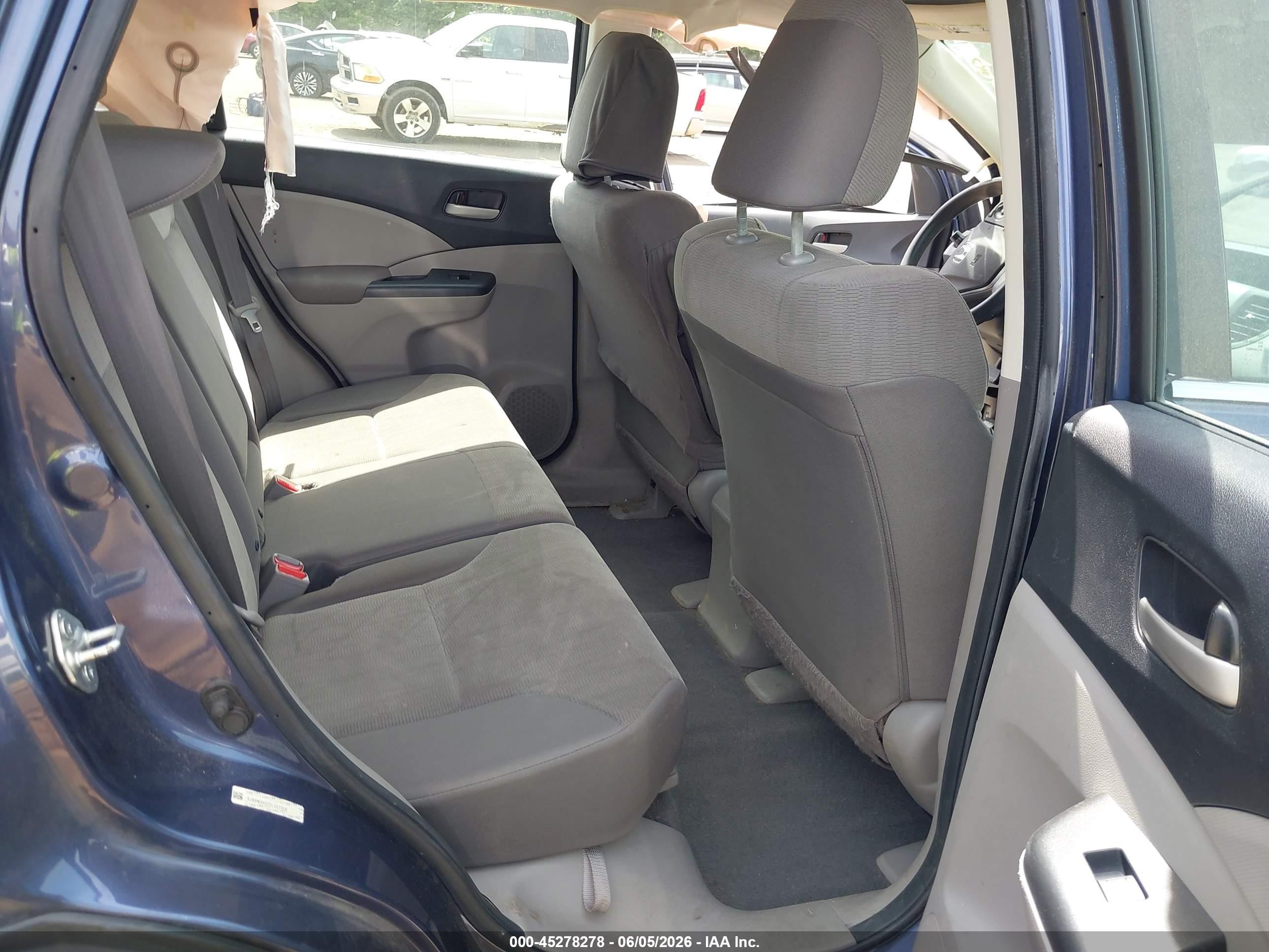 2013 Honda Cr-v Lx Blue vin: 5J6RM3H37DL027108