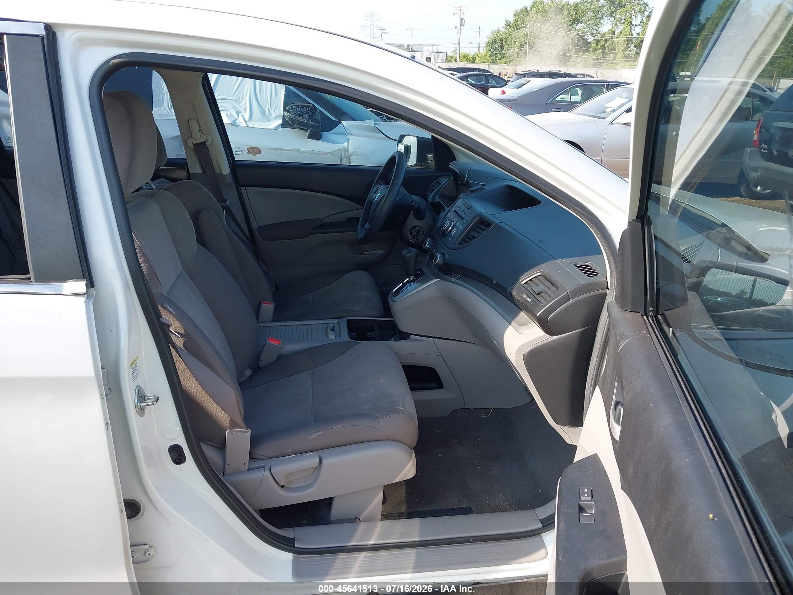 2014 Honda Cr-v Lx White vin: 5J6RM3H37EL013355