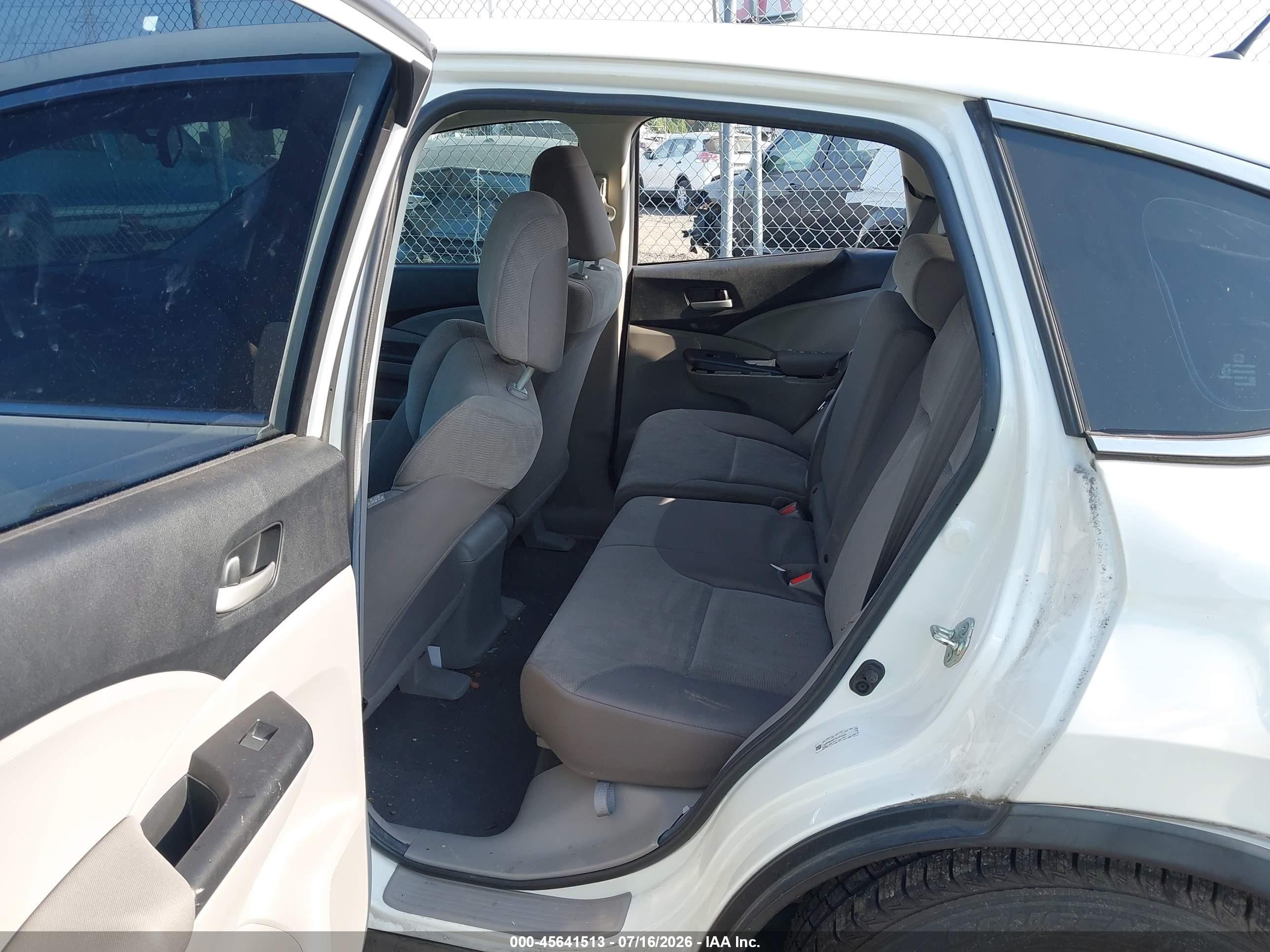 2014 Honda Cr-v Lx White vin: 5J6RM3H37EL013355