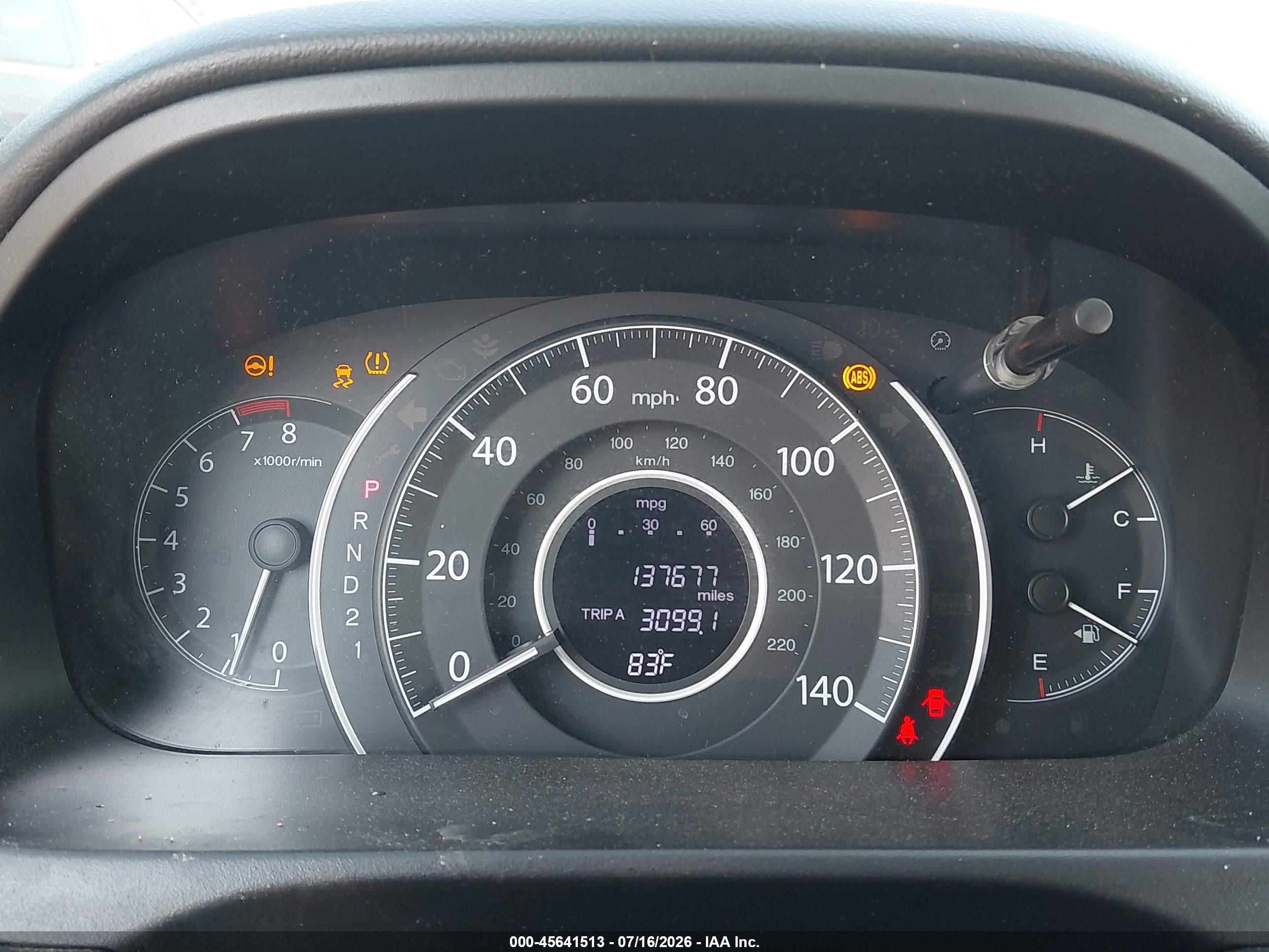 2014 Honda Cr-v Lx White vin: 5J6RM3H37EL013355