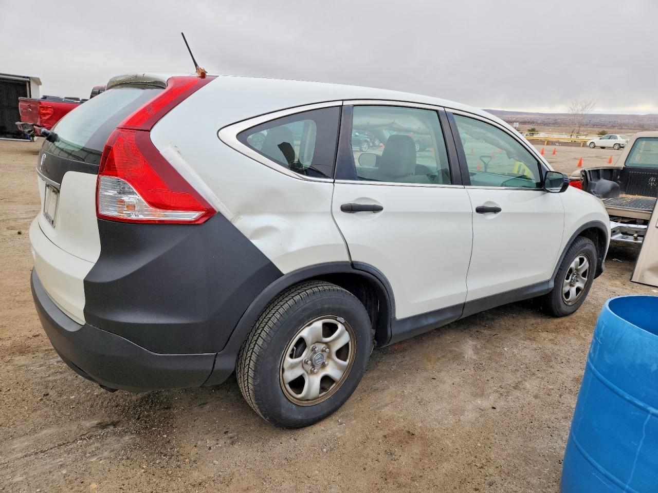 2014 Honda Cr-v Lx White vin: 5J6RM3H37EL015283