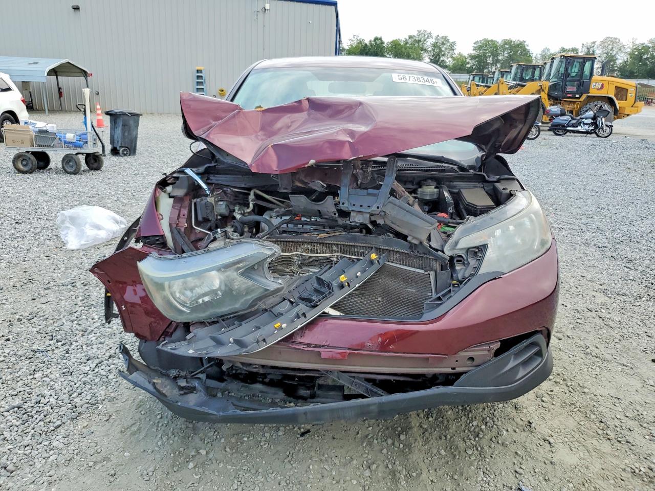 2014 Honda Cr-v Lx Maroon vin: 5J6RM3H37EL037784