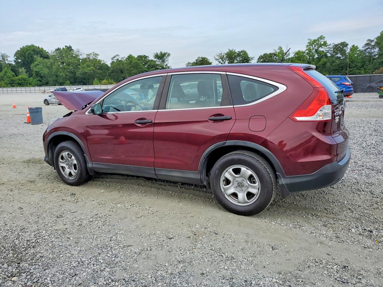 2014 Honda Cr-v Lx Maroon vin: 5J6RM3H37EL037784