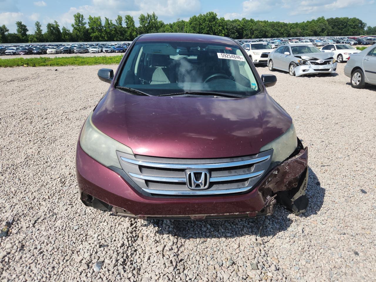 2014 Honda Cr-v Lx Burgundy vin: 5J6RM3H37EL038868