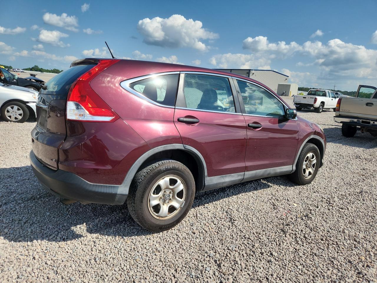 2014 Honda Cr-v Lx Burgundy vin: 5J6RM3H37EL038868