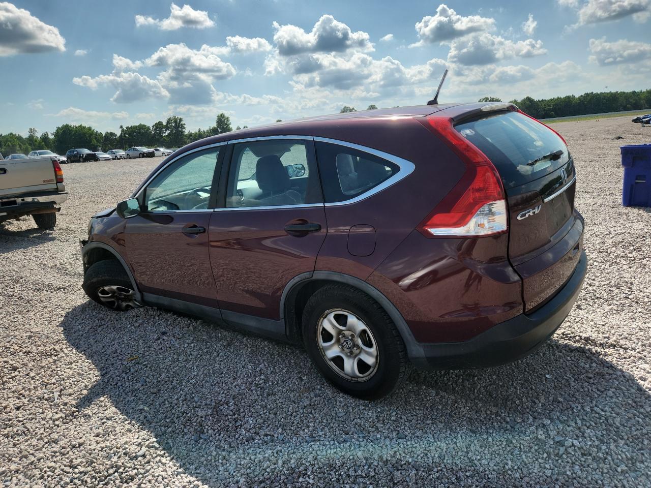 2014 Honda Cr-v Lx Burgundy vin: 5J6RM3H37EL038868