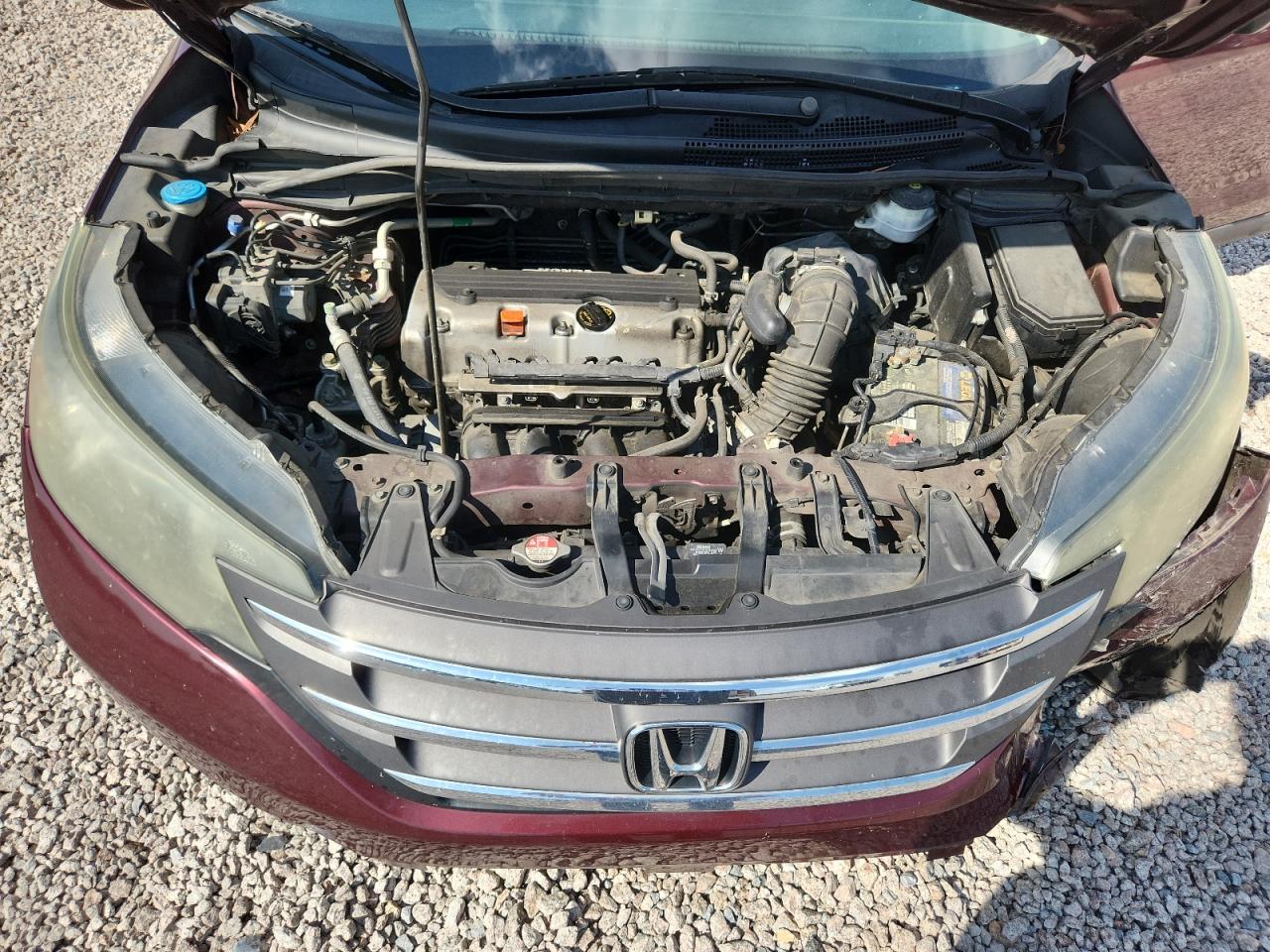 2014 Honda Cr-v Lx Burgundy vin: 5J6RM3H37EL038868