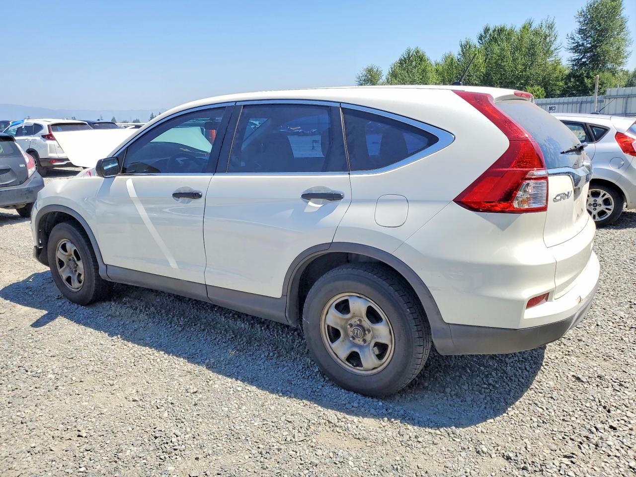 2015 Honda Cr-v Lx White vin: 5J6RM3H37FL019397